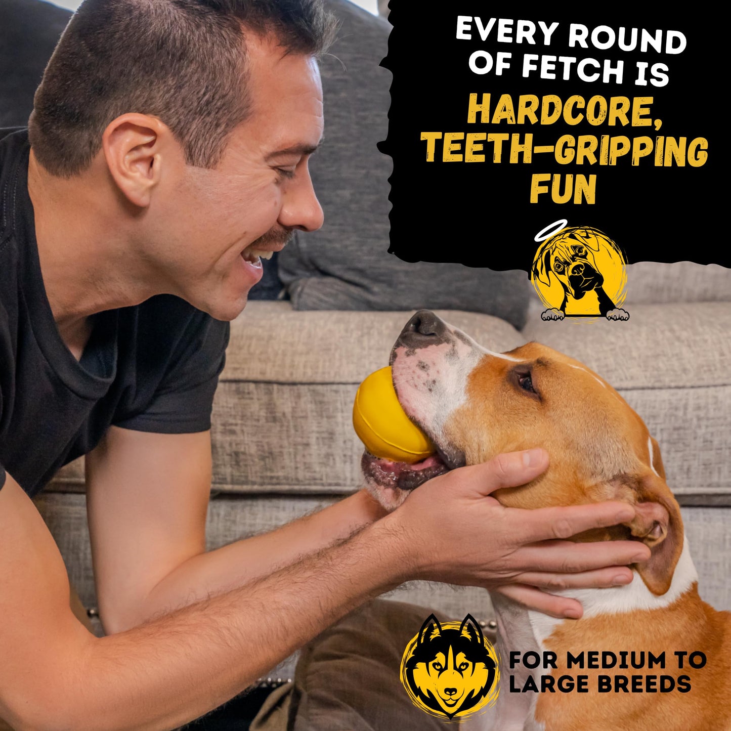 Juguete Masticable Resistente ChewChamp Hule Natural para Perros Medianos y Grandes