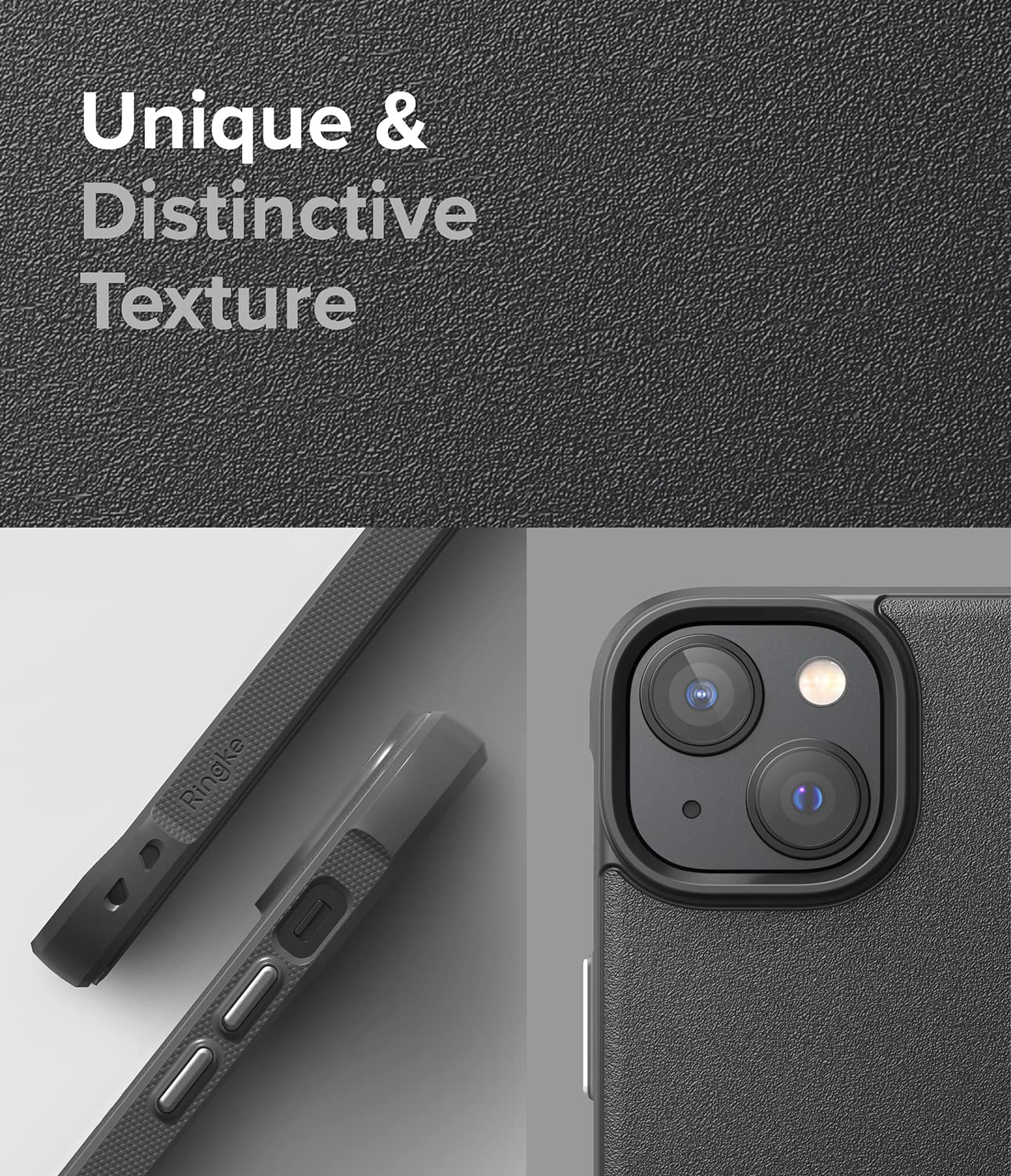 Funda Ringke Onyx Dark Gray Antideslizante y Anti Huella para iPhone 14 6.1 Pulgadas