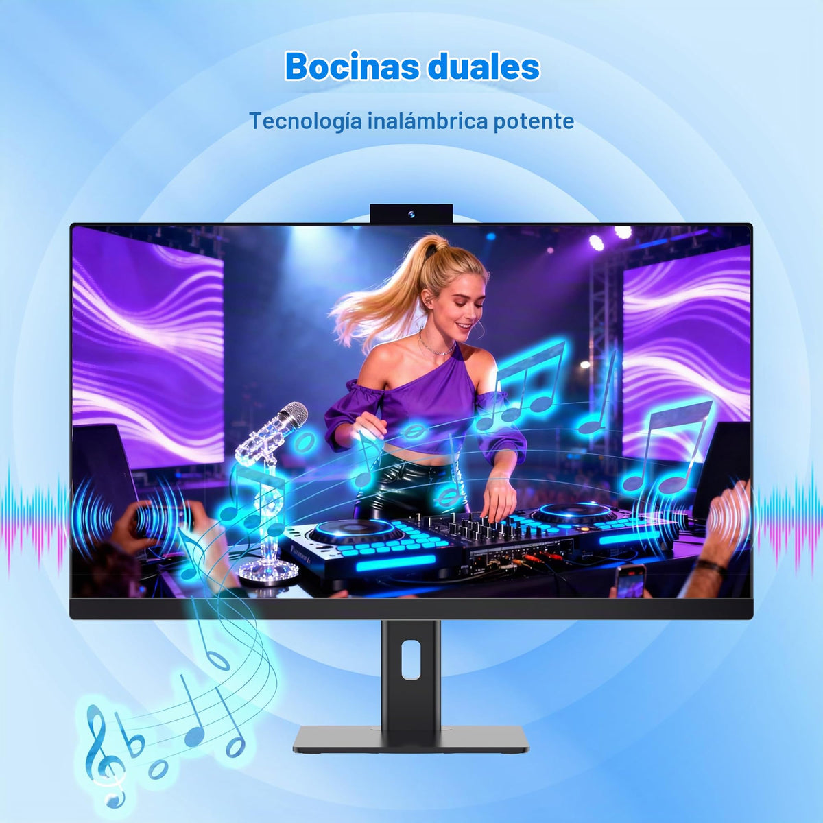 PC Todo en Uno Core i7 FHD IPS 27 Pulgadas con Visualización Giratoria y Cámara Web Emergente