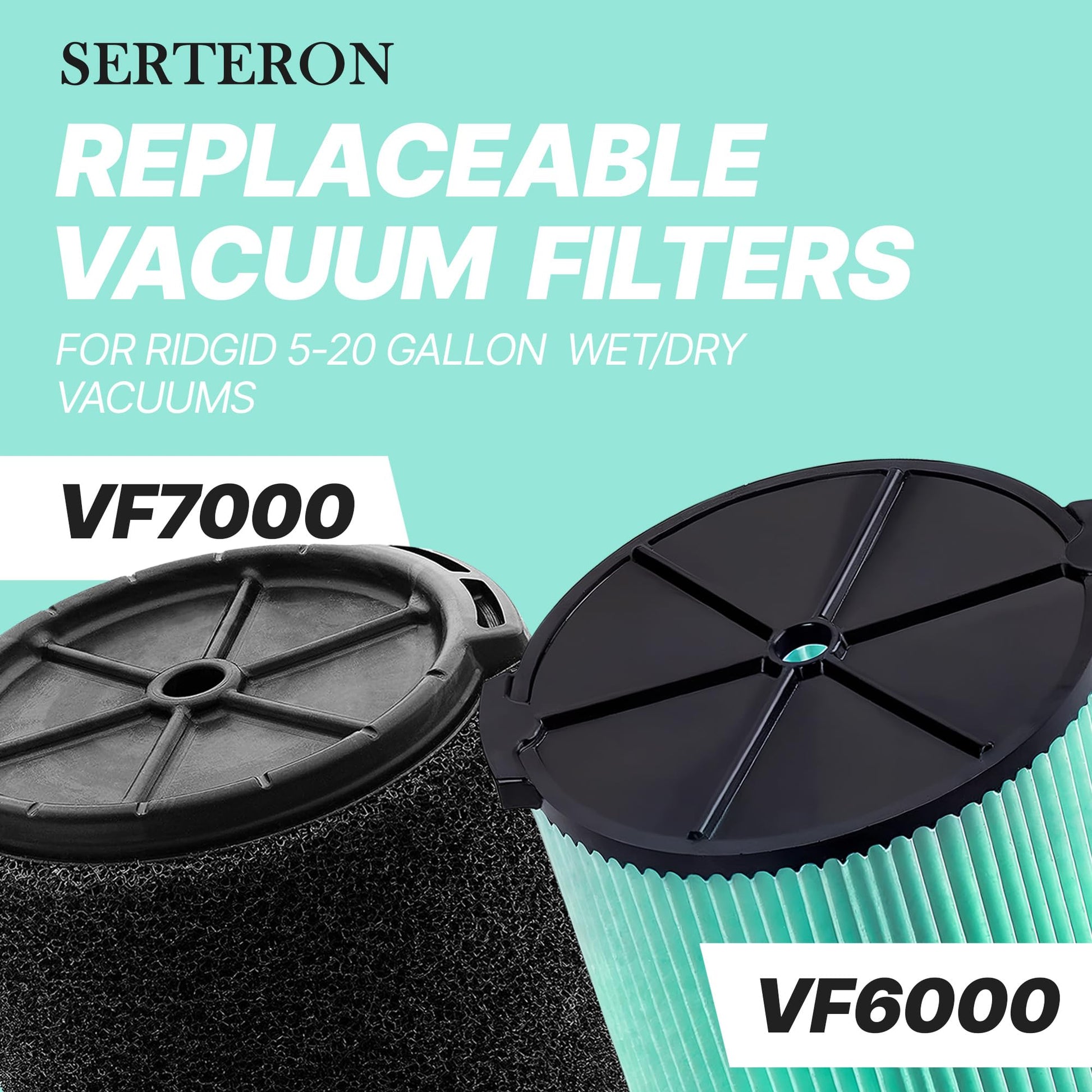Filtros de Repuesto Ridgid VF7000 y VF6000 Multiuso en Húmedo y Seco
