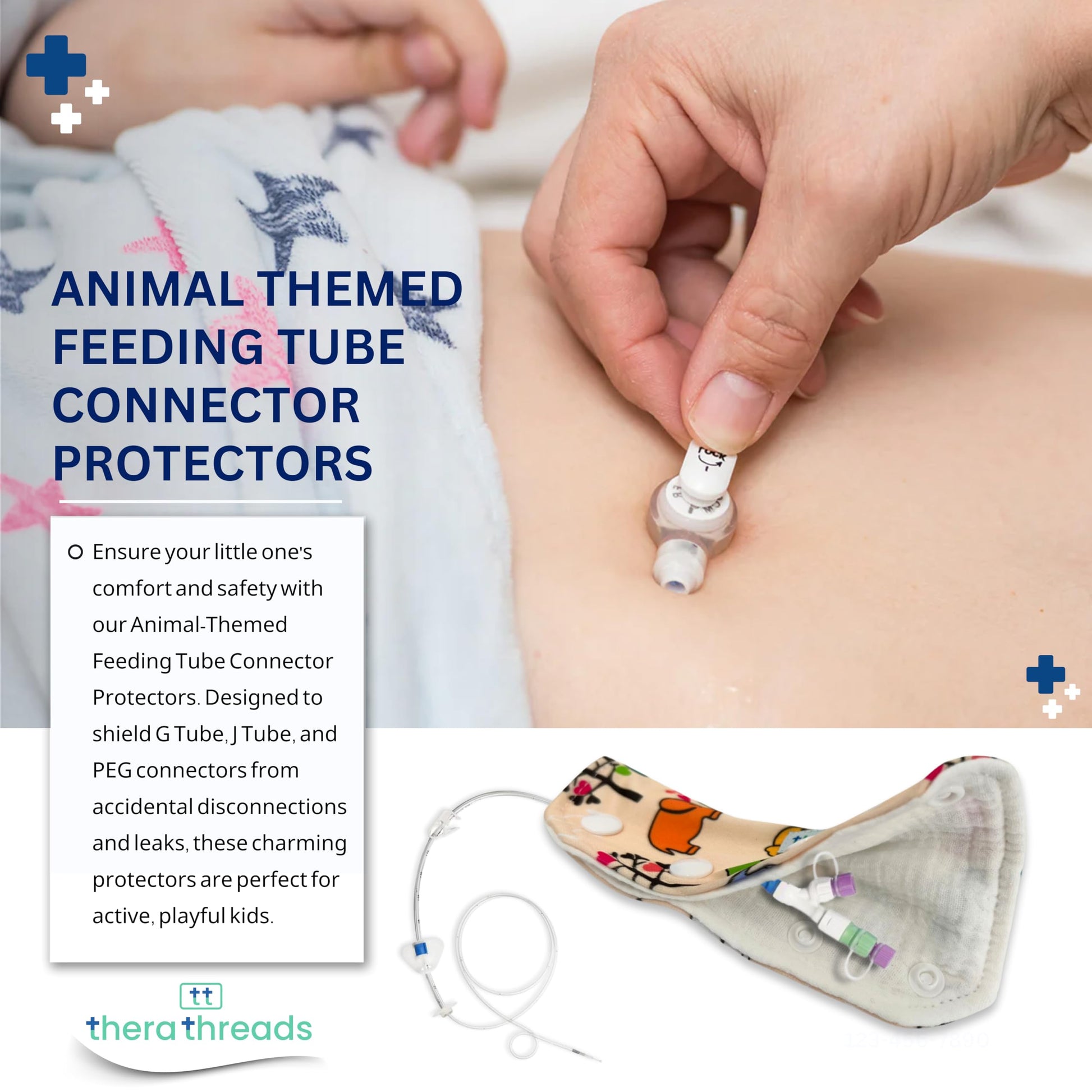 Fundas de Conector de Tubo Alimentación Temática Animal Paquete 5