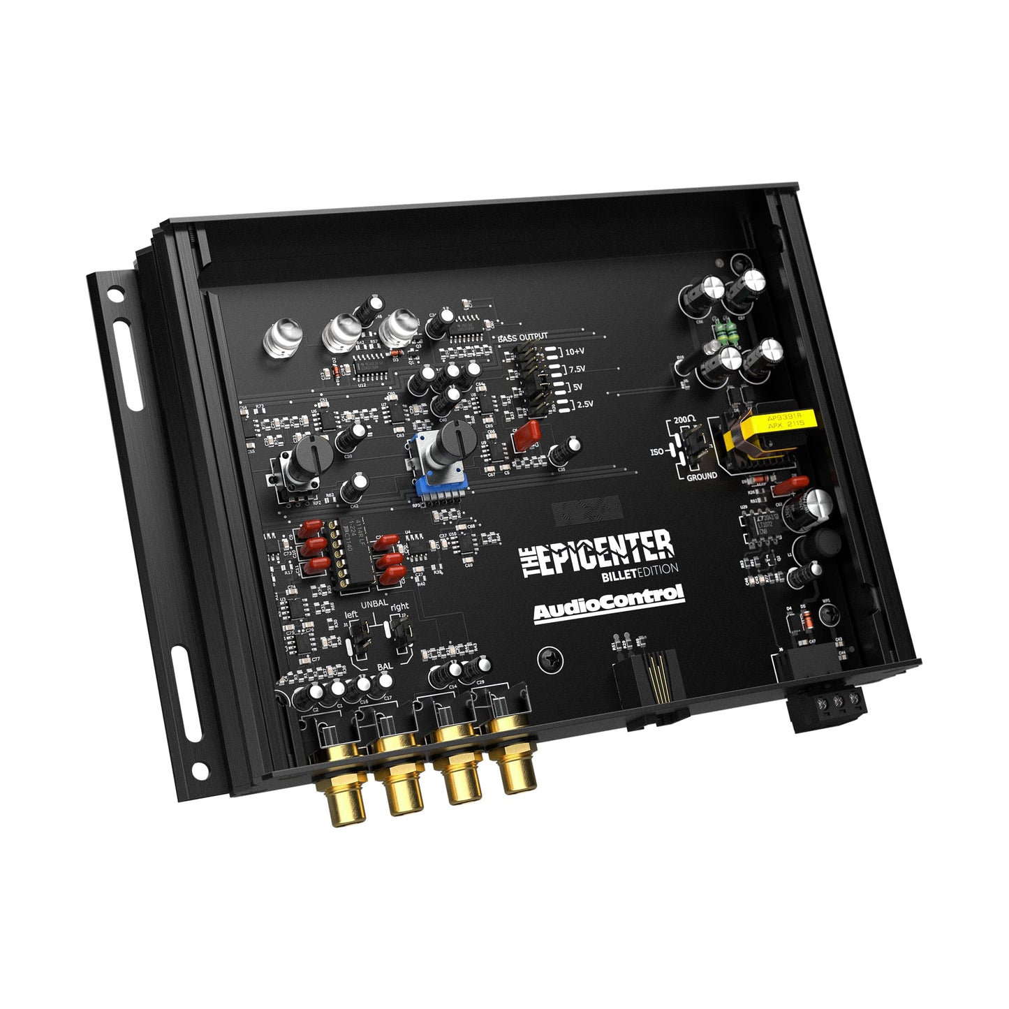 AudioControl The EPICENTER Billet LE Edición Limitada Procesador Digital de Restauración de Bajos, Potenciador de Audio de Coche con Soporte de Tablero Incluido, Perilla de Control Remoto con Cableado