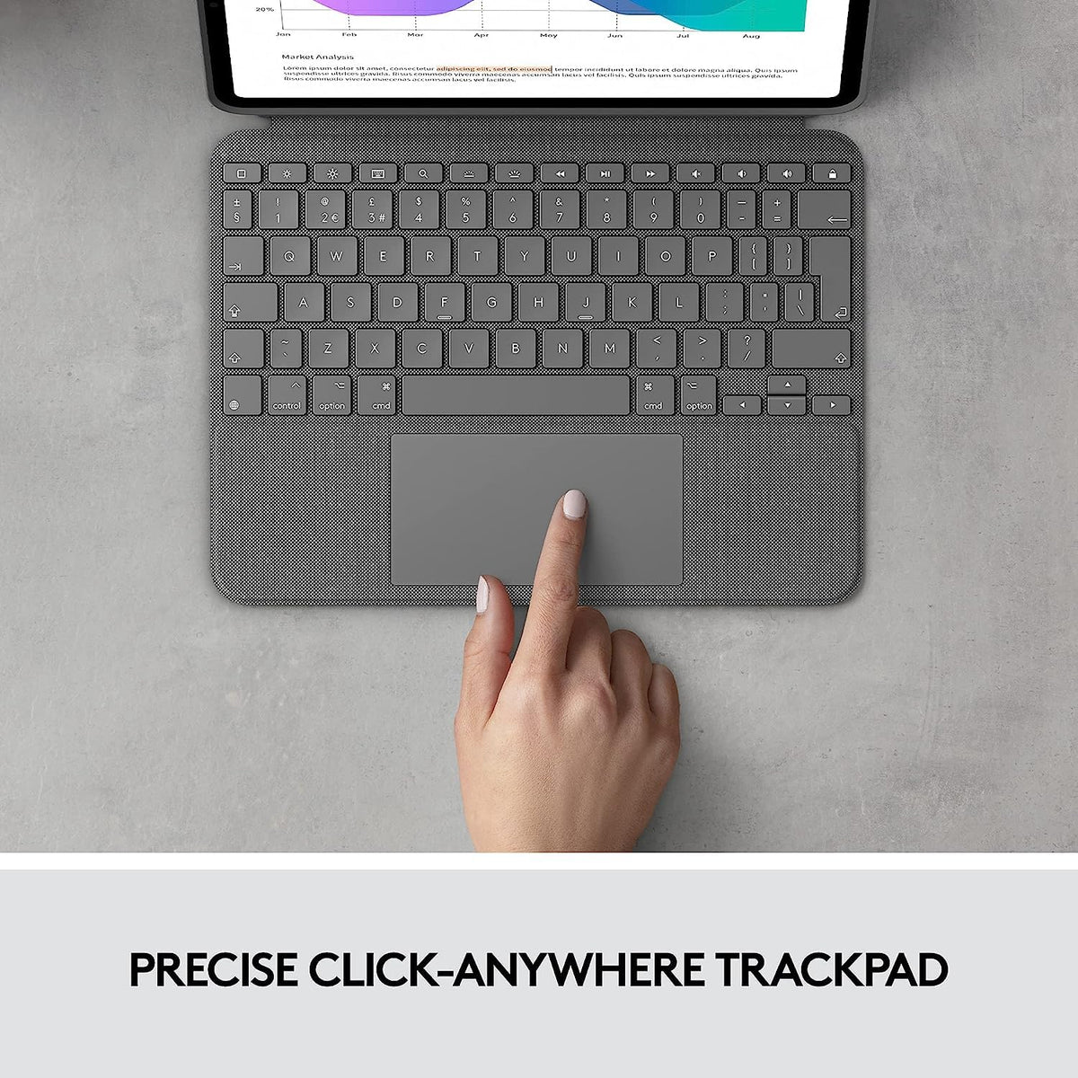 Teclado Folio Logitech Combo Touch iPad Pro 11 Pulgadas Gris Reacondicionado
