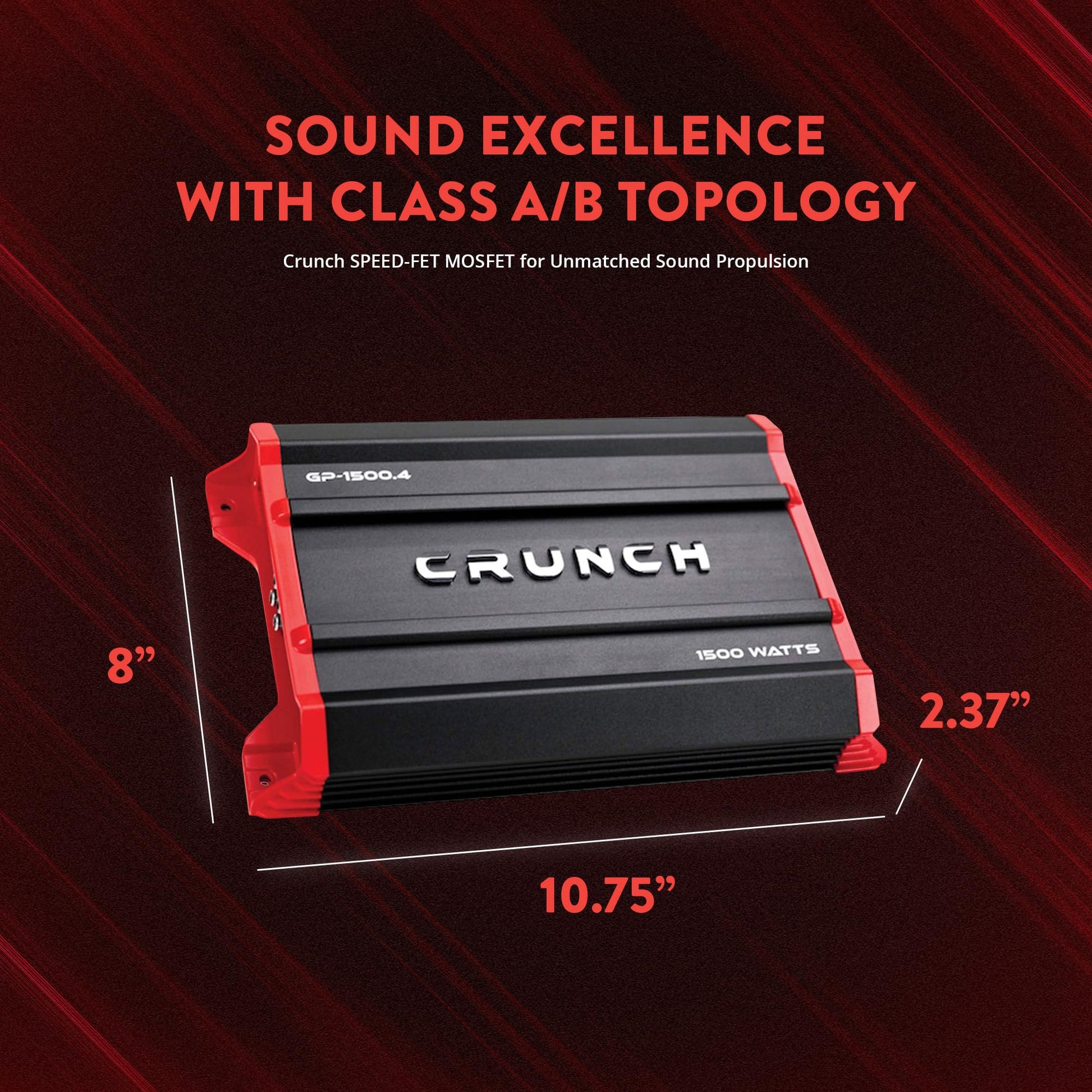 Crunch Ground Pounder GP-1500.4 Amplificador de 4 Canales de 1500 W