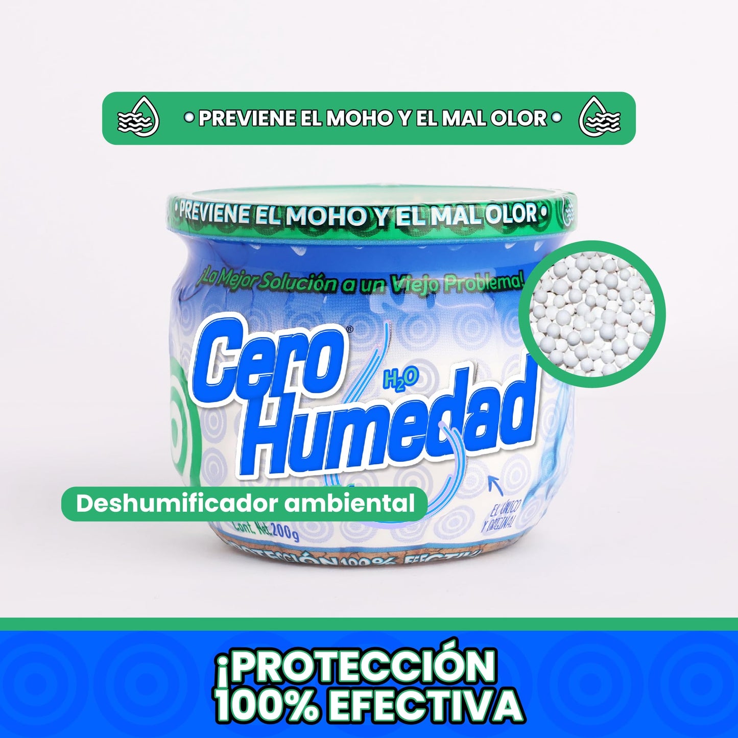 Cero Humedad | 24 Deshumidificadores ambientales de 200 Gr c/u | Elimina los malos olores | Absorbe la humedad | Combate la formación de moho | Crea un ambiente más saludable