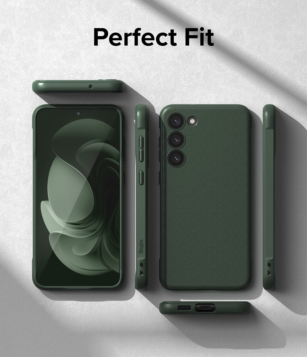 Funda Samsung Galaxy S23 Plus Ringke Onyx Dark Green Antihuellas y Antideslizante