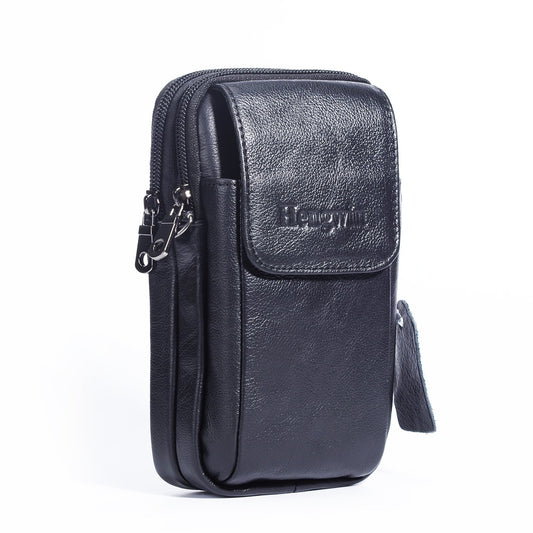 hengwin Bandolera Hombre cangurera Bolsa para Celular Funda Celular Cinturon Porta Celular Cinturon Adecuado iPhone 15 Pro MAX 14 Plus 13 Pro MAX 12 Pro MAX Samsung Galaxy S24 Ultra Note 9 8 (Negro)