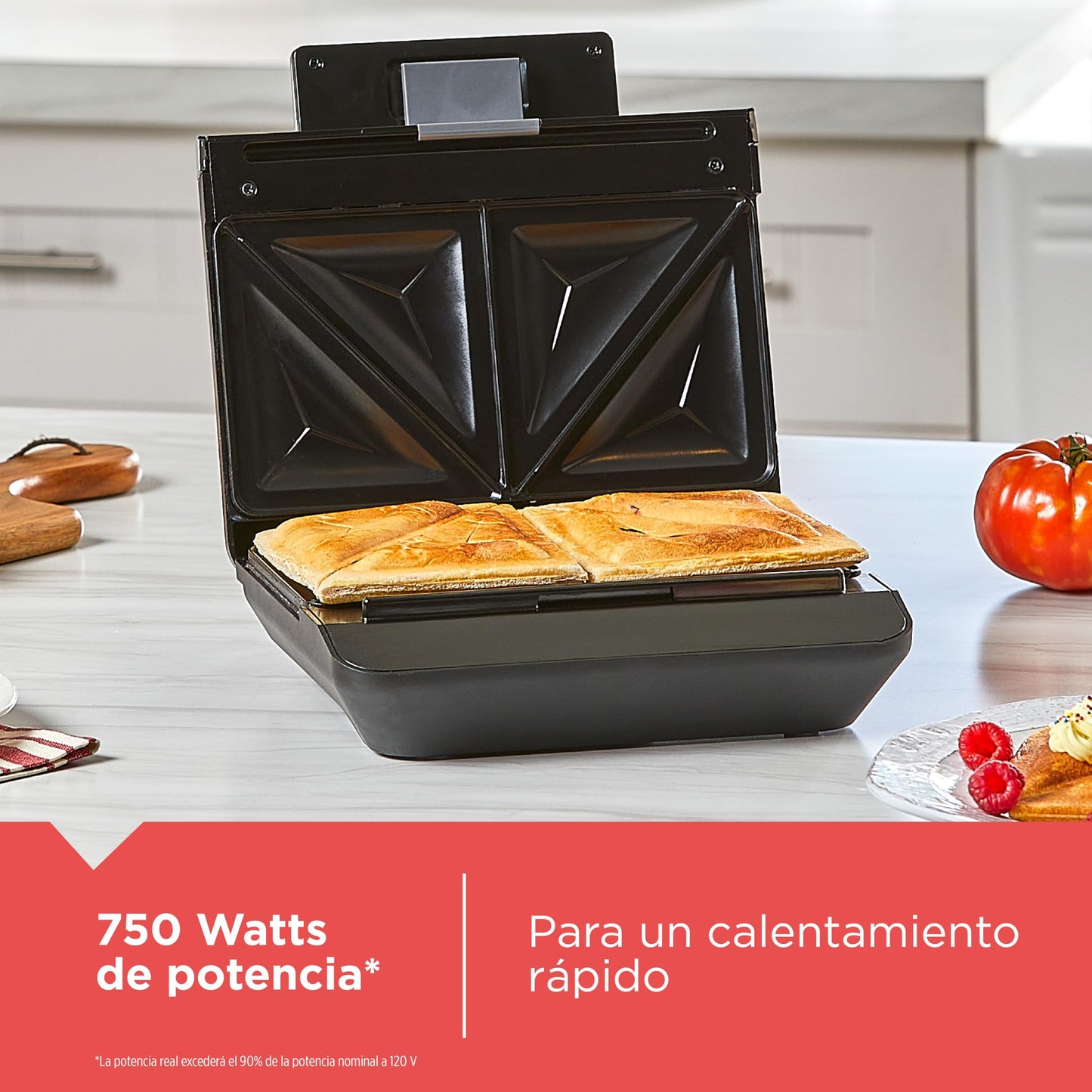 BLACK+DECKER Sandwichera con Placas Antiadherentes Duraderas, SM602F-1BDLA