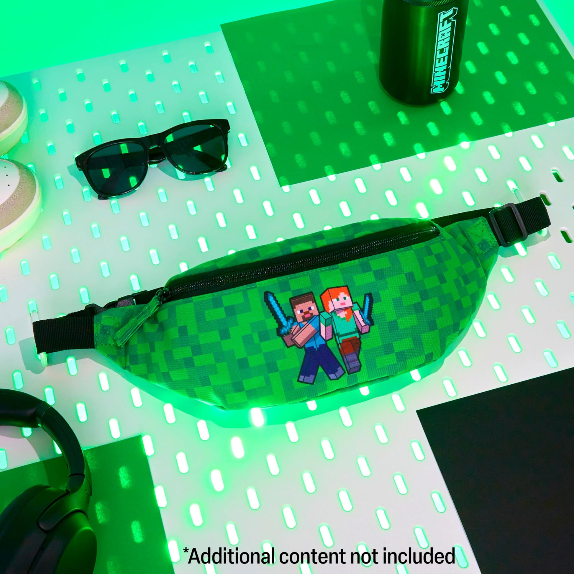 Riñonera Minecraft Verde con Cinturón Ajustable para Niños