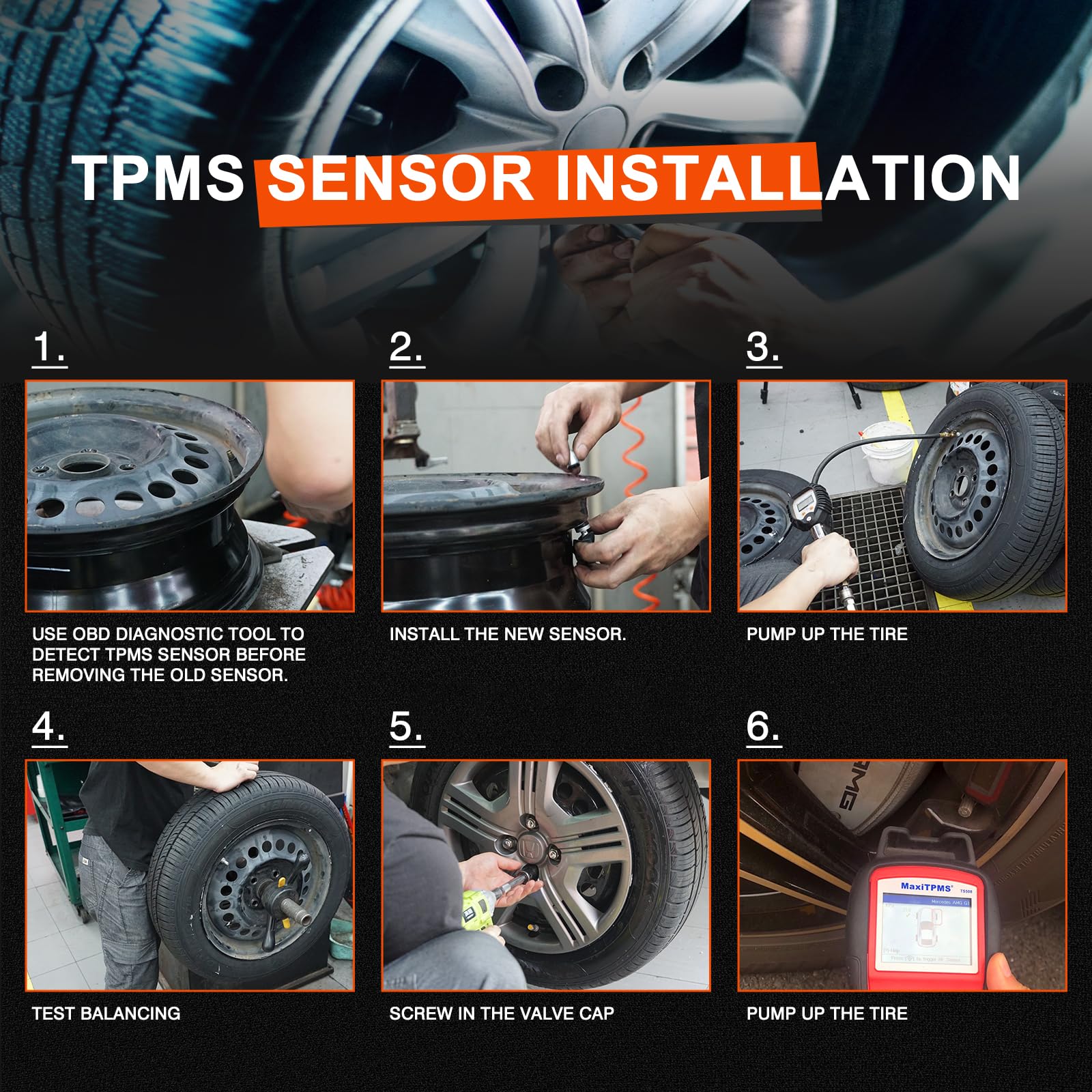 ISINFLASH Sensor TPMS, sensores de sistema de monitor de presión de neumáticos de 315MHZ, compatibles con Chevy GMC Buick Cadillac Pontiac Reemplazar OE 13581558, 13598771,13598772, 13586335,