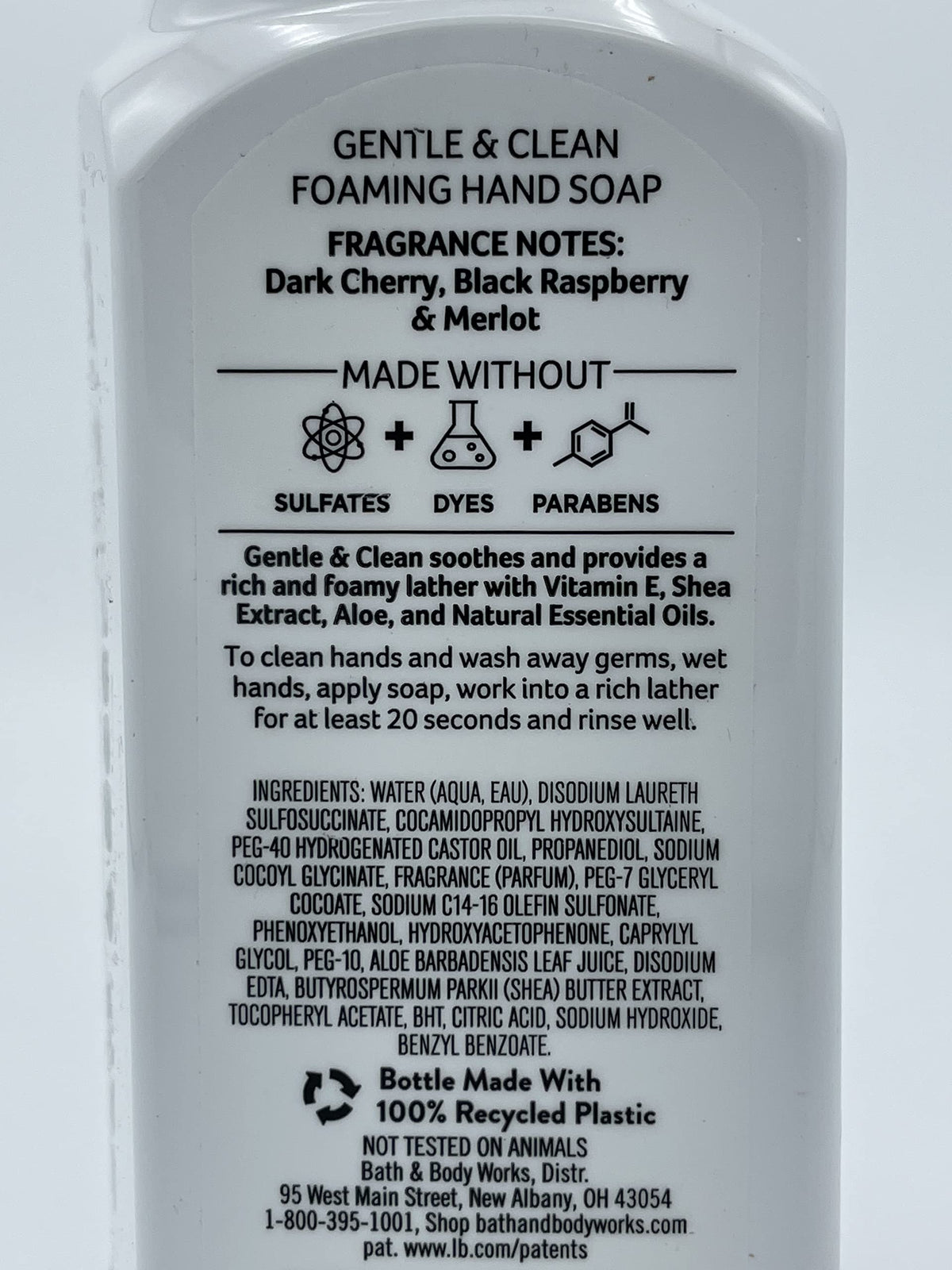 Bath & Body Works, Gentle Foaming Hand Soap, Black Cherry Merlot (2-Pack)