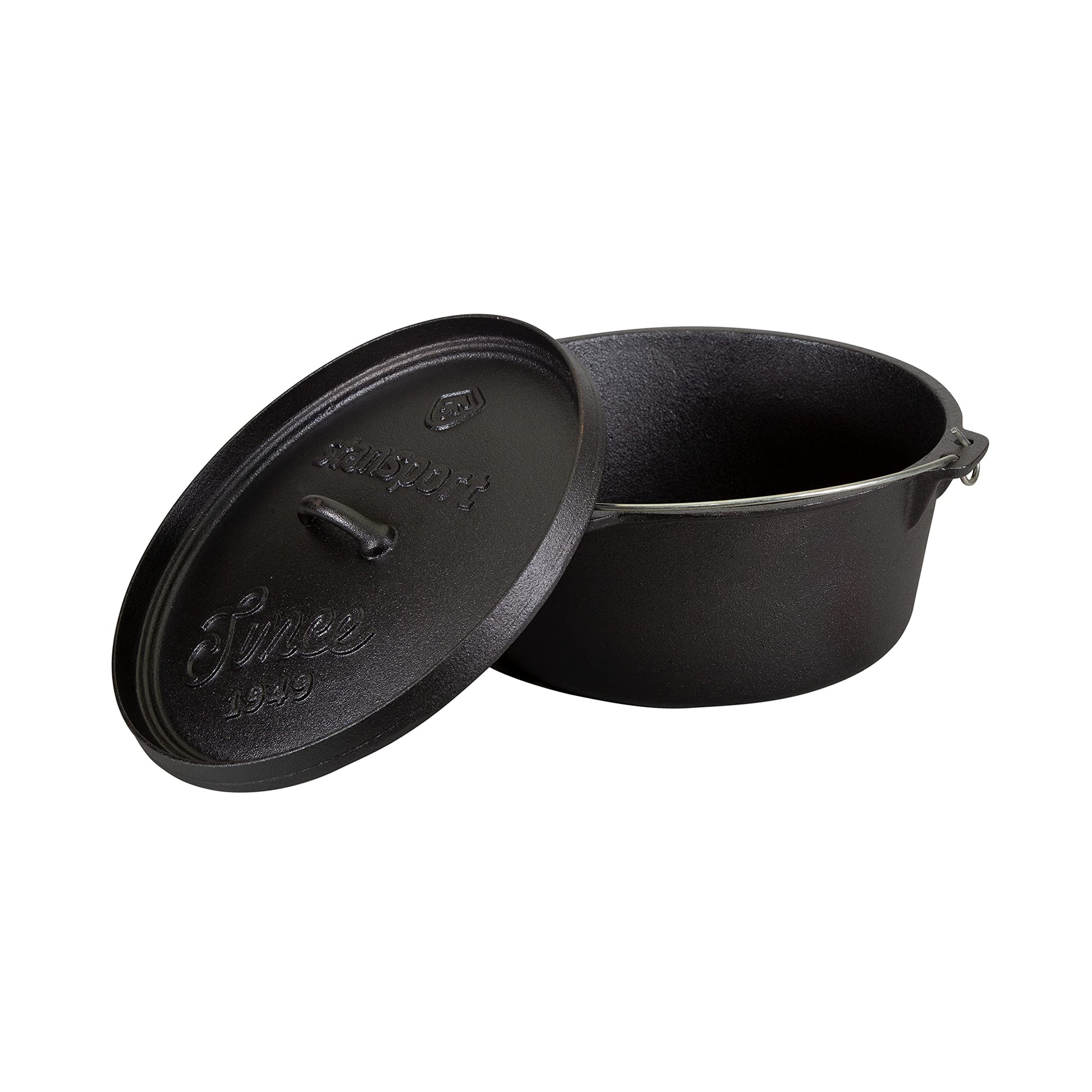 Stansport 16033 - Horno holandés de Hierro Fundido presazonado, 8 Cuartos de galón, sin Patas