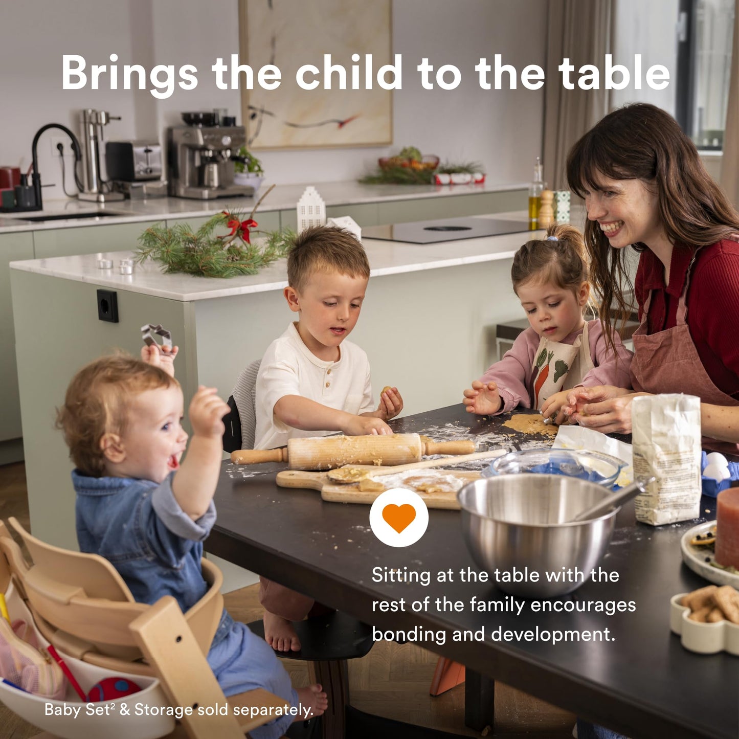 Silla Tripp Trapp de Stokke, Verde Glaciar - Silla ajustable, evolutiva para recién nacidos, niños y adultos - Práctica, cómoda y ergonómica - Diseño atemporal