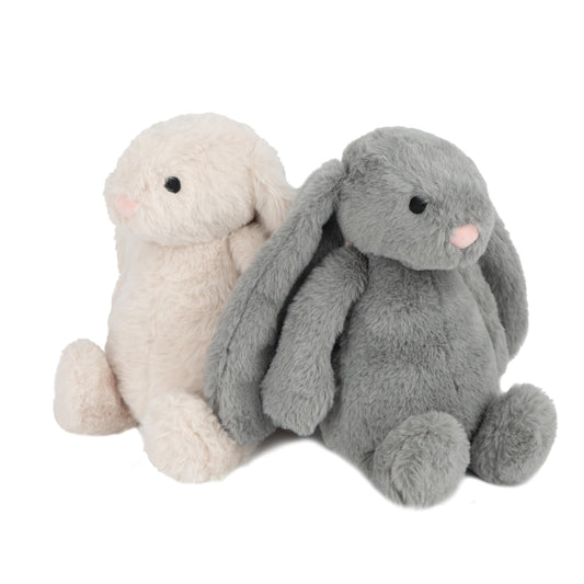 Best Pet Supplies - Juguete Interactivo de Conejito con enriquecimiento Arrugado y chirriante para Cachorros o Perros de Raza pequeña y Media, Lindo y Afelpado - Paquete de Conejito (Beige, Gris)
