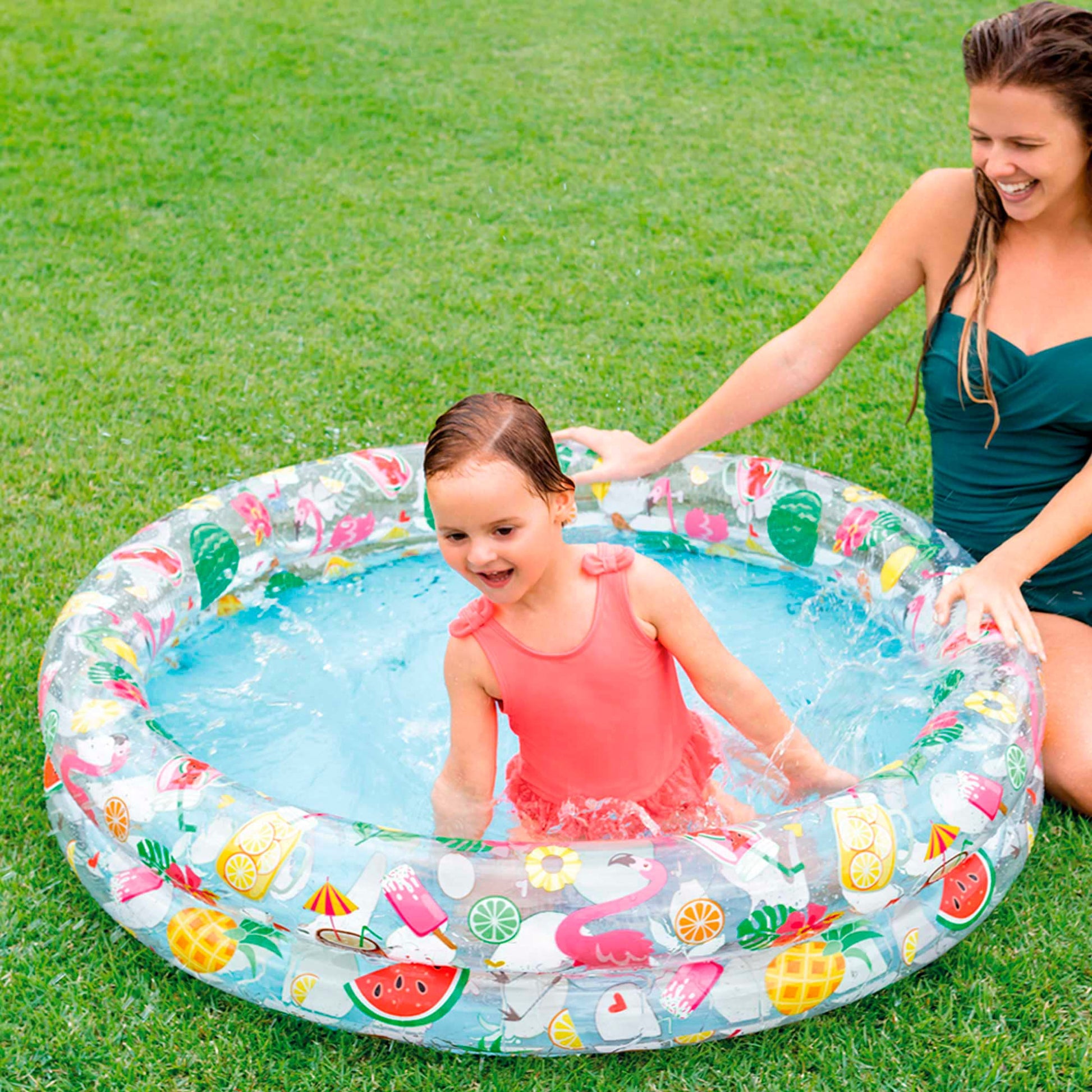 Intex - Piscina Inflable con 2 Anillos para niños (48 x 10 Pulgadas) [Estilos Surtidos]