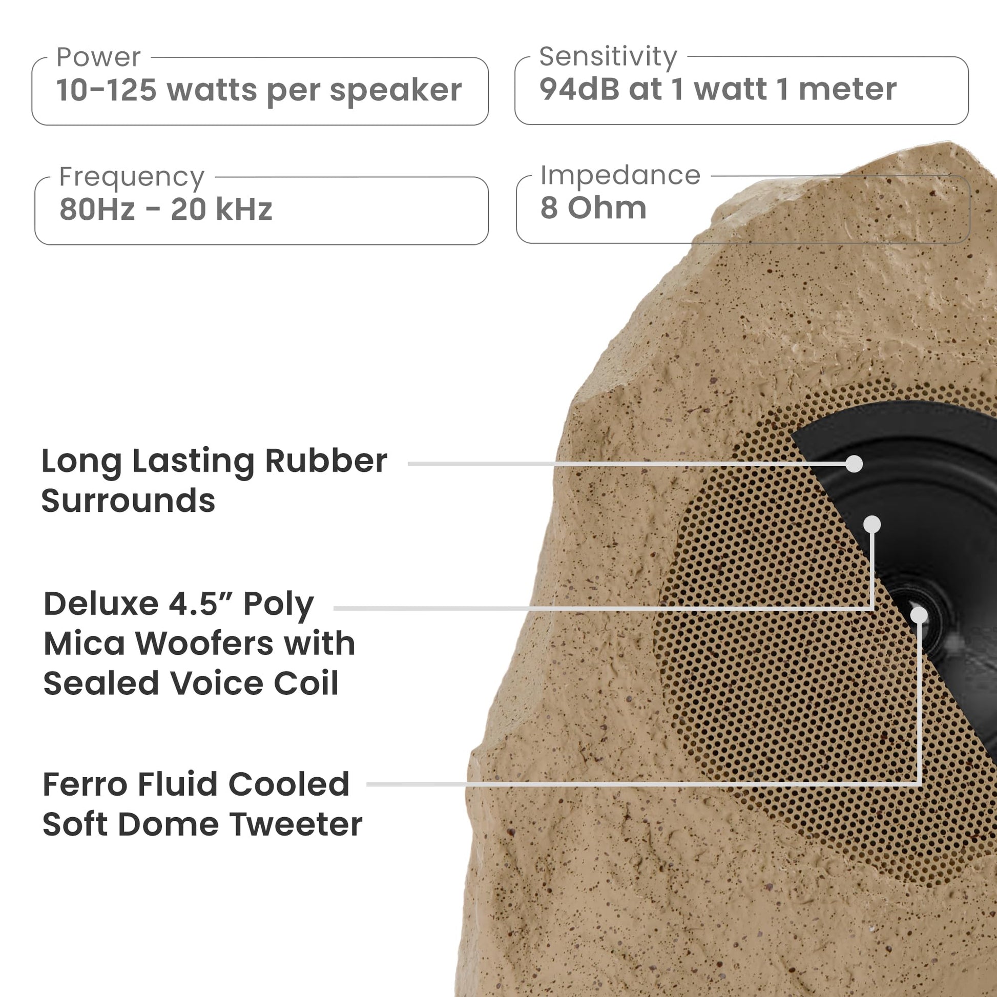 Bocinas Rock Outdoor Theater Solutions Beige 2R4S