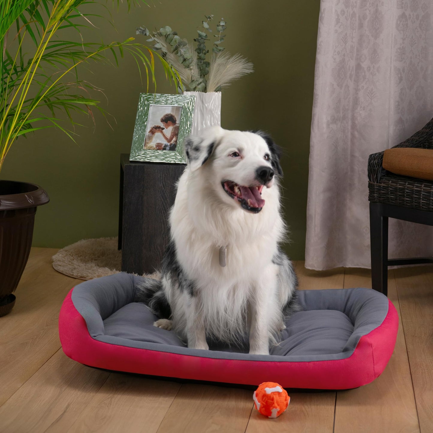 Cama para Perro Hills Fucsia Gris Resistente y Confortable