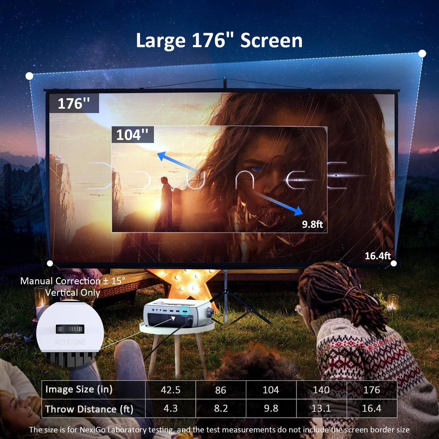 NexiGo - Proyector Bluetooth WiFi PJ10, 300ANSI, proyector de película nativo 1080P, soporte Dolby_Sound, control remoto, compatible con teléfono, computadora, HDMI, USB, interfaces AV