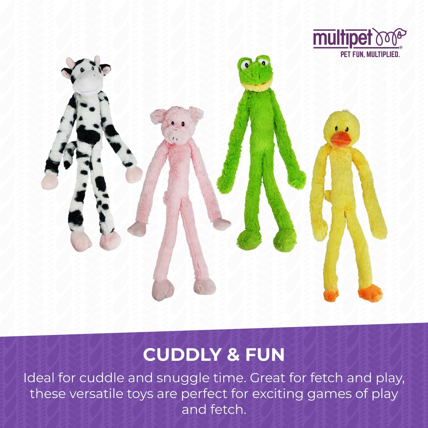 Juguete de Peluche para Perro Multipet Swingin Slevin XXL Rosa de 30 Pulgadas