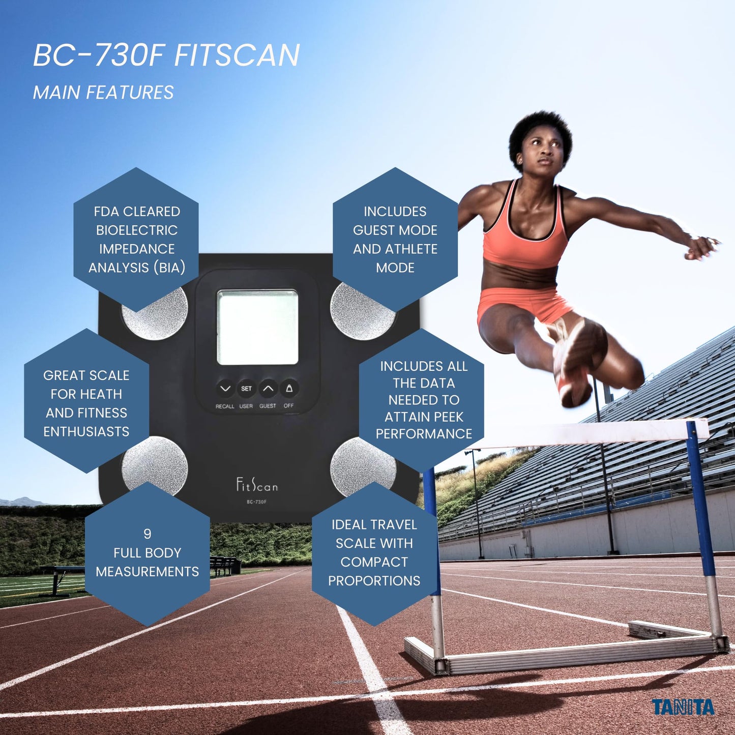 Báscula Digital Tanita BC-730F FitScan Grasa Corporal Inteligente