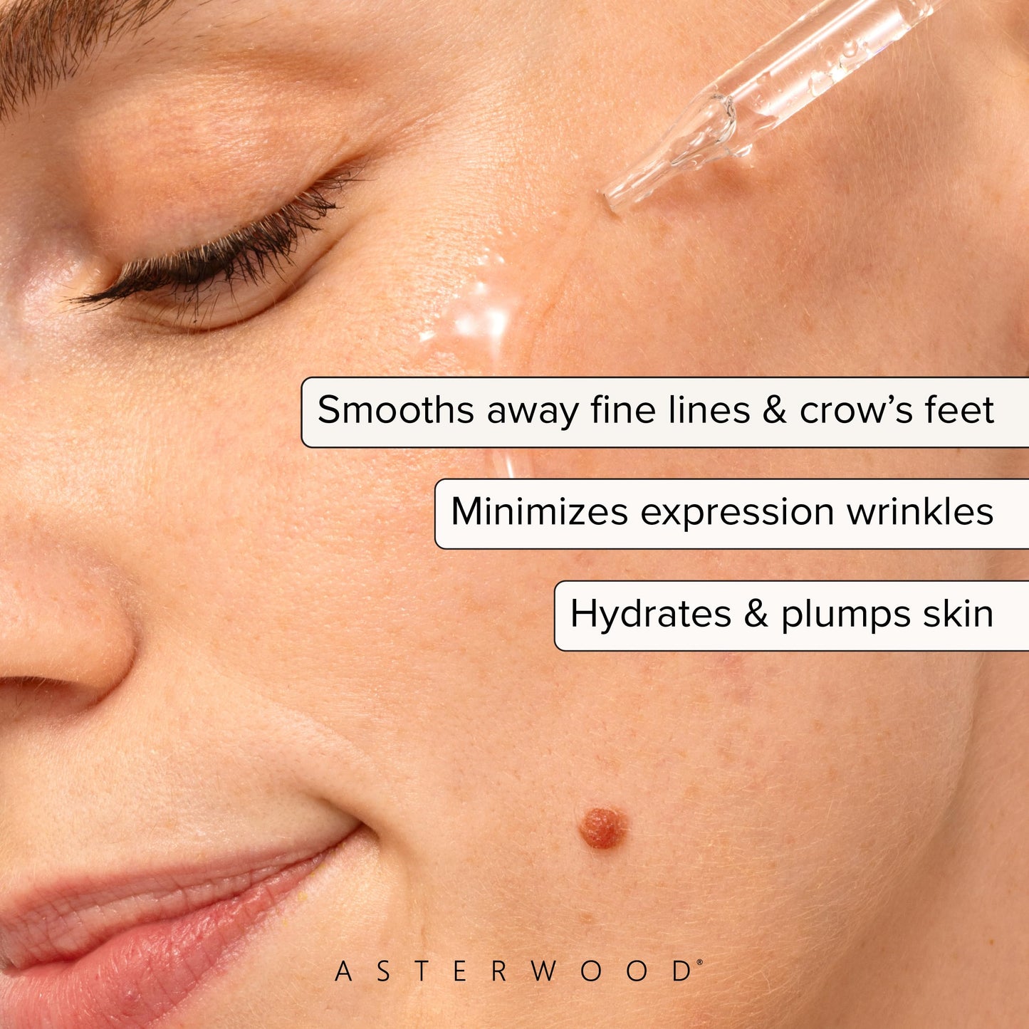 ARGIRELINE Peptide 2 oz Serum with Organic Hyaluronic Acid - Anti Wrinkle, Anti Aging - Genuine Lipotec Argireline - Skin Relaxer - ASTERWOOD NATURALS - Glass Bottle