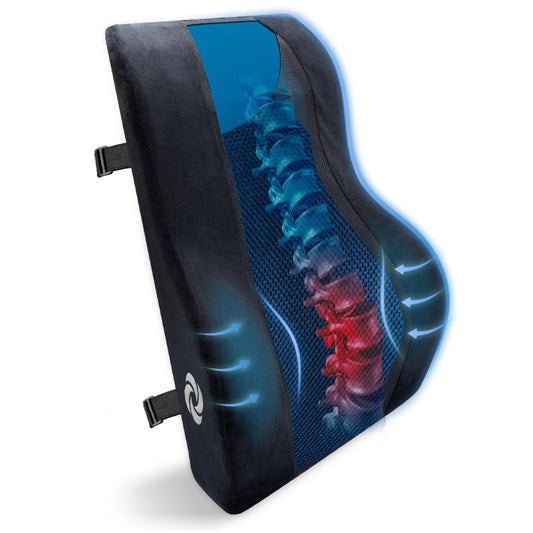 Cojín Soporte Completo de Espalda Samsonite con Gel Refrigerante y Espuma Viscoelástica de Grado Prémium en Felpa Suave