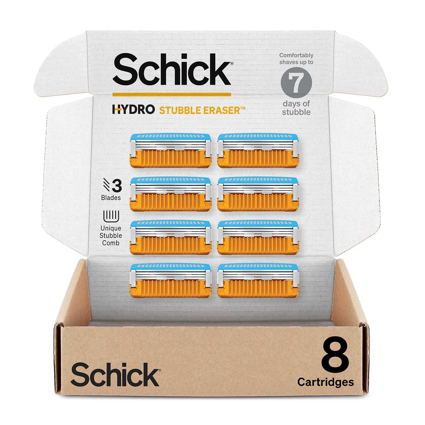 Schick Hydro Stubble - Recambios de borrador, 8 unidades