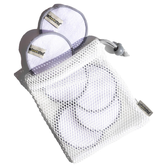 Untoxicated Discos Limpiadores Ultrasuaves, Discos Reutilizables de Doble Capa de Bambú, Desmaquillaje Y Cuidado de La Piel para Pieles Sensibles, Suaves Y Duraderos, Incluye Bolsa de Almacenamiento L
