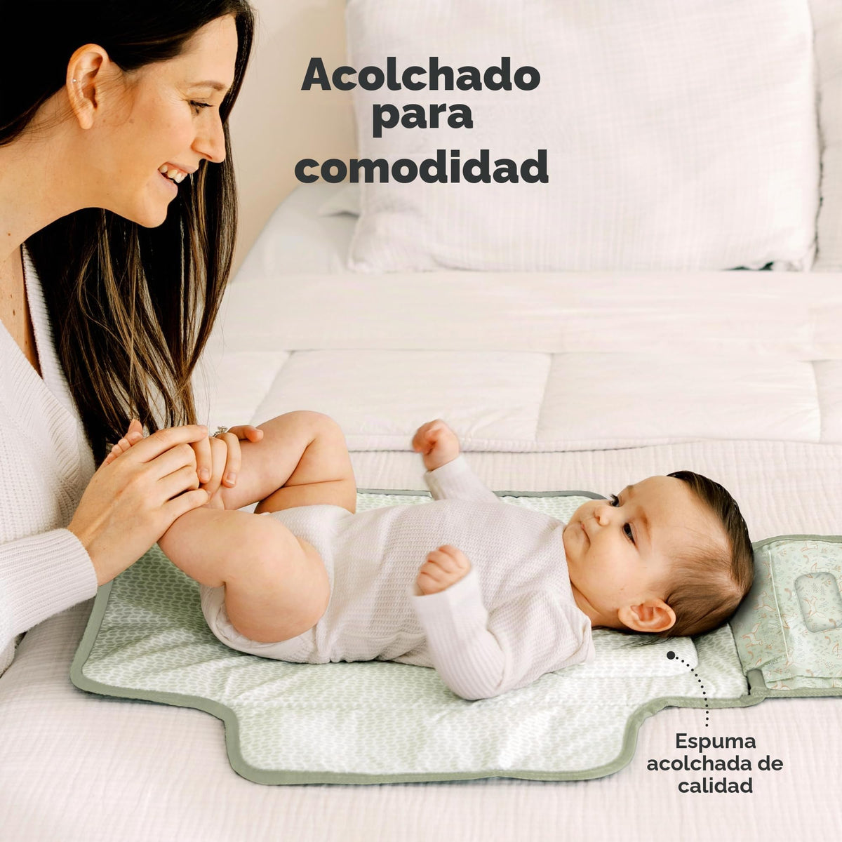 KeaBabies - Cambiador portátil para pañales – Cambiador grande impermeable para bebé, embrague de pañales de viaje compacto, bolsillos funcionales para artículos esenciales para recién nacidos