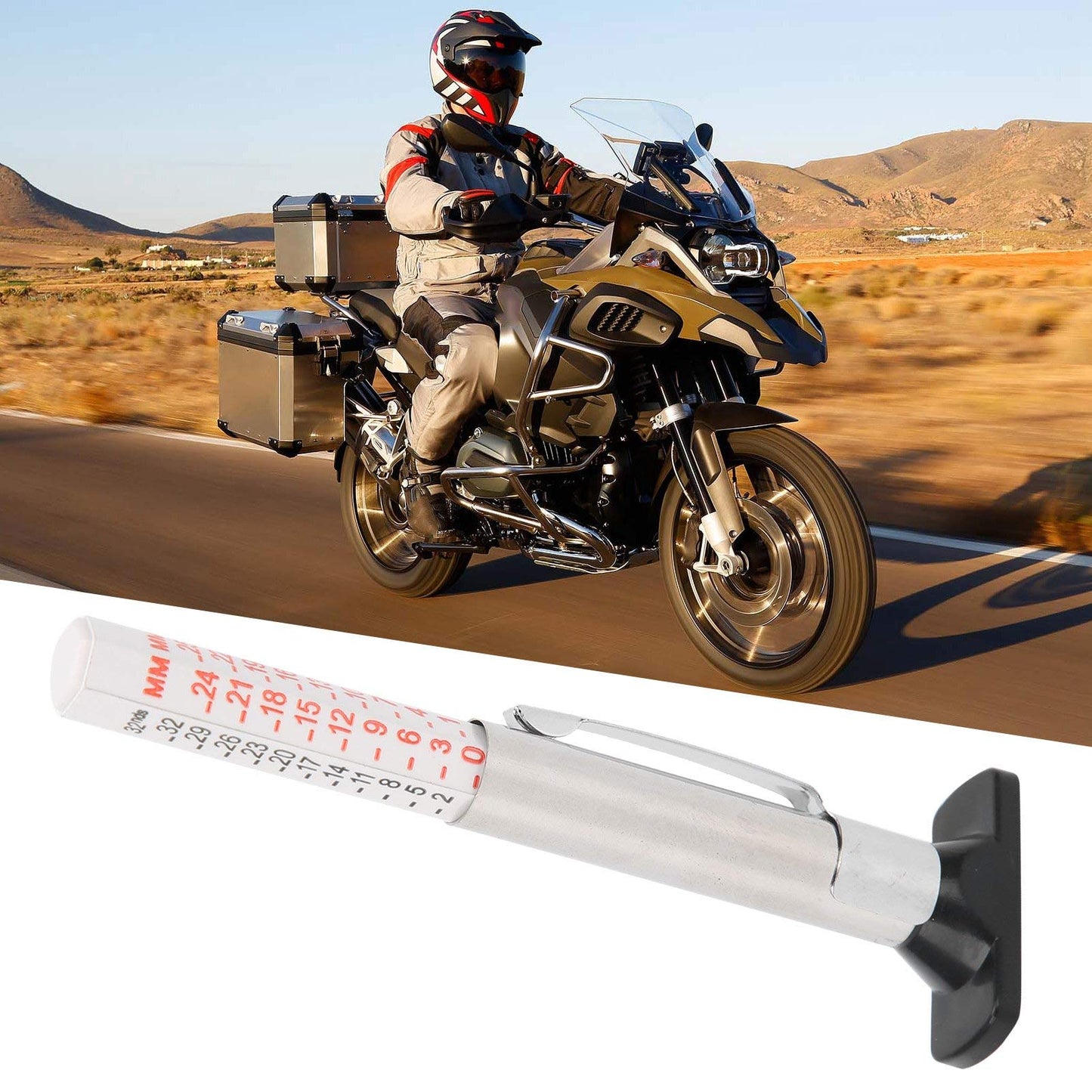 Medidor de Profundidad de Neumáticos para Automóvil 0-25 mm Herramienta Portátil