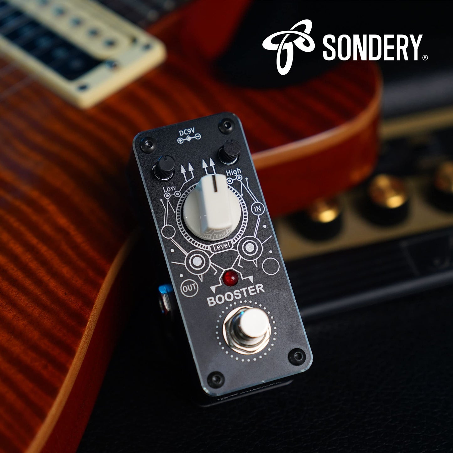 Pedal Boost Para Guitarra Eléctrica y Bajo Sondery Mini True Bypass