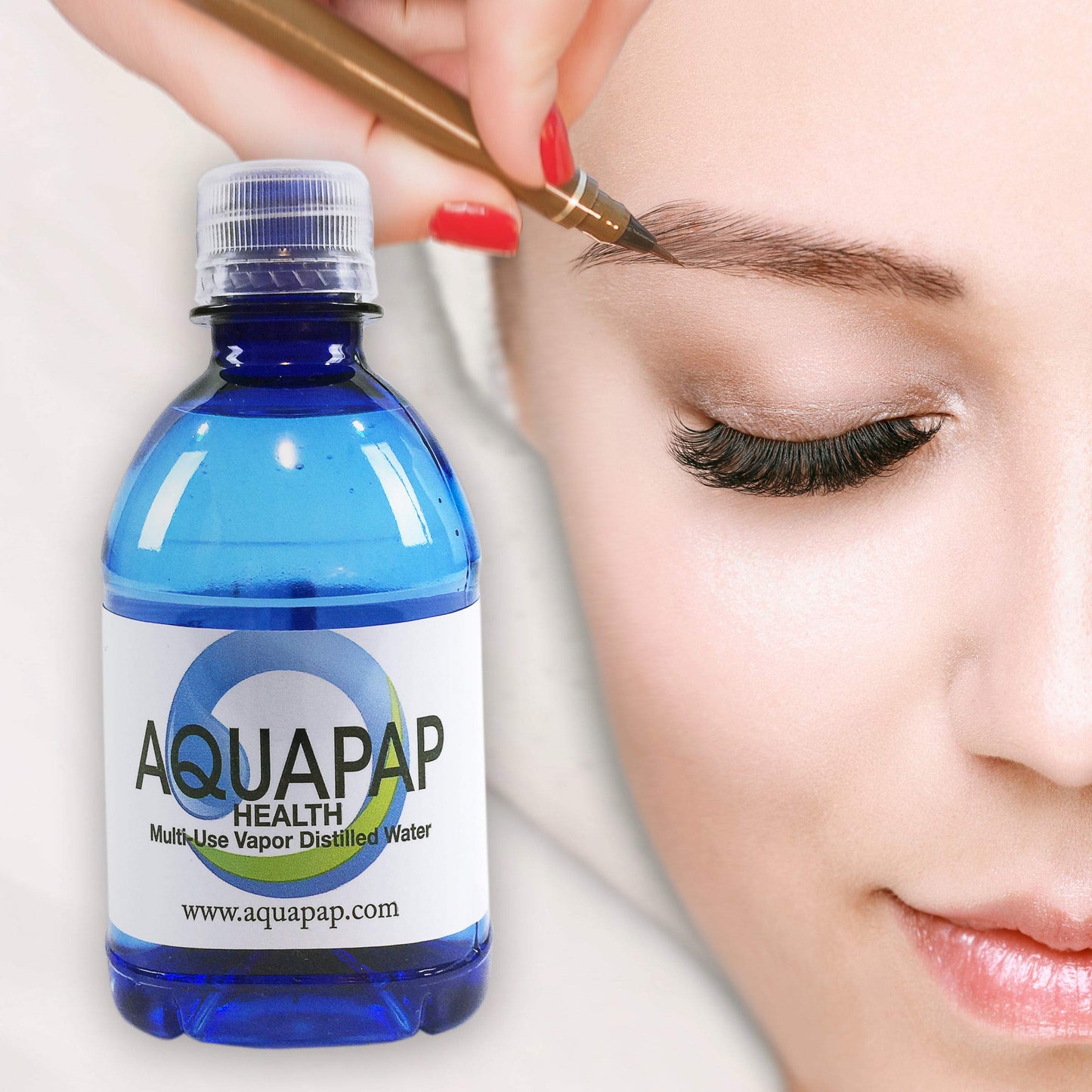 AQUAPAP Health, vapor facial de agua destilada 24 unidades de botellas de 8 onzas (vapor no incluido)