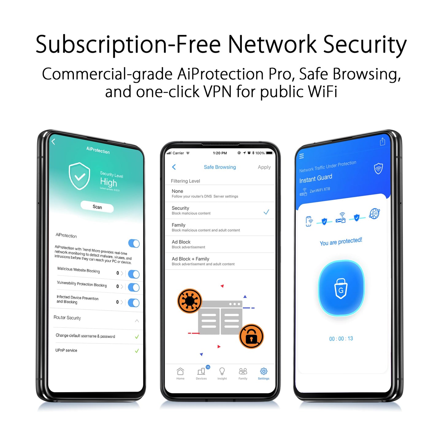 ASUS ZenWiFi AX6600 Tri-Band Mesh WiFi 6 System (XT8 1PK) - Cobertura en Toda la casa de hasta 2750 pies Cuadrados y más de 4 Habitaciones, AiMesh, incluida Seguridad de Internet de por Vida, fácil