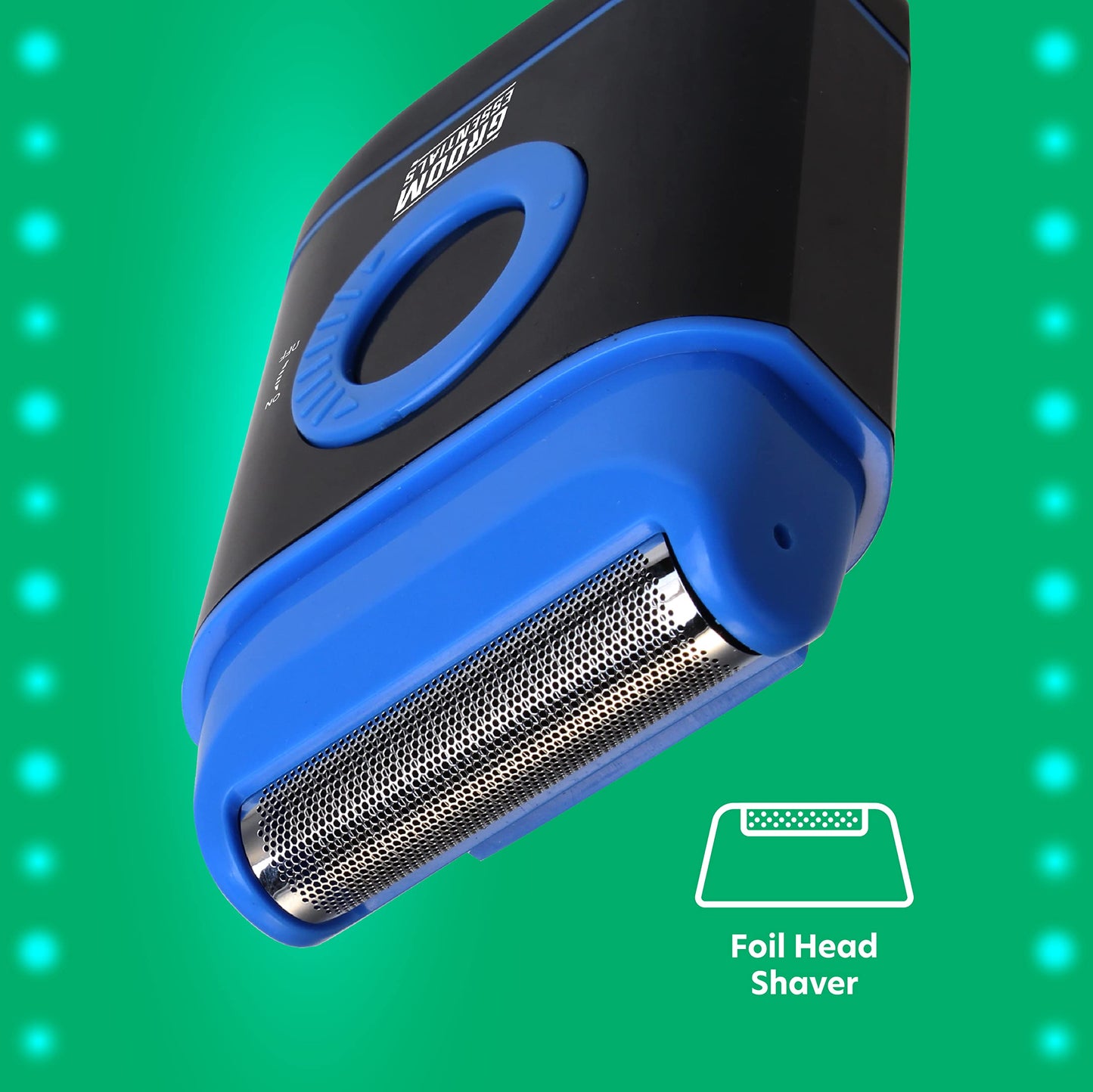 ChargeWorx - Afeitadora de papel de aluminio para hombres, maquinilla de afeitar eléctrica inalámbrica con recortadora de precisión emergente, ligera que funciona con pilas para piel sensible