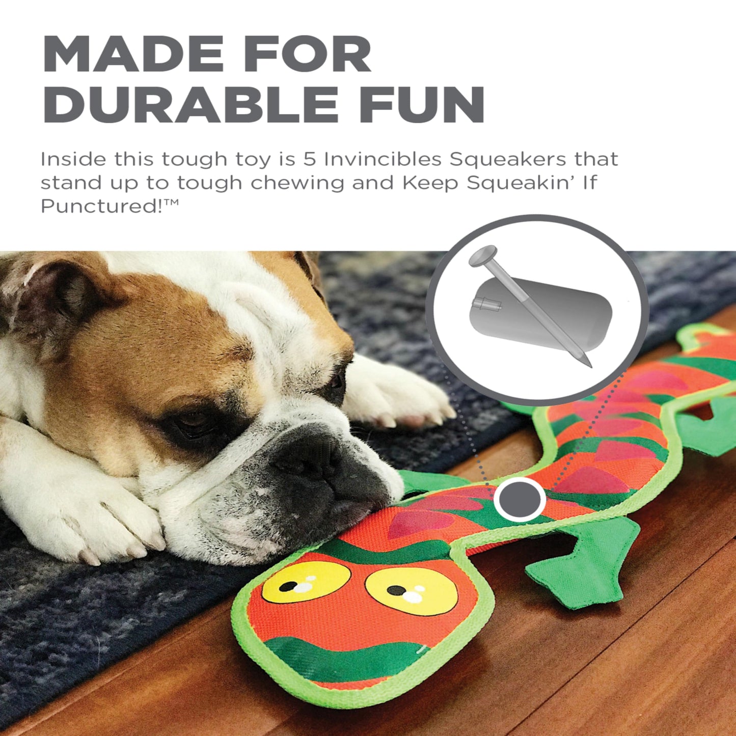 Manguera de Seguridad Outward Hound Fire Biterz Lagartija Material de Felpa X-Large para Perro
