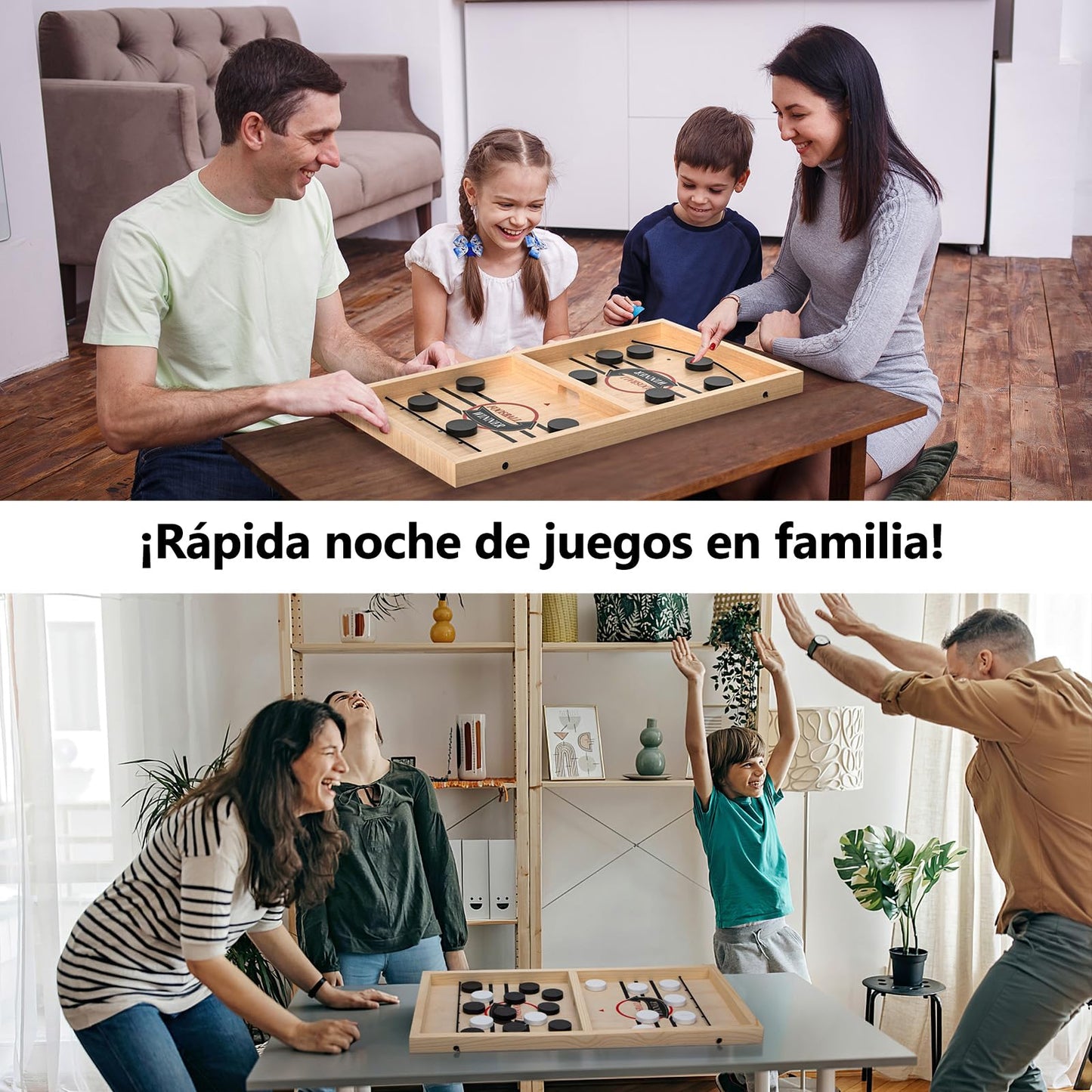 DAMET Fast Sling Puck Game, Fast Sling Puck Juego, Juego de Hockey con Tirachinas, Fast Sling Puck Toy, Desktop Slingshot Board Games Toy, Ajedrez Catapulta Bumper Chess Slingshot Games Toy