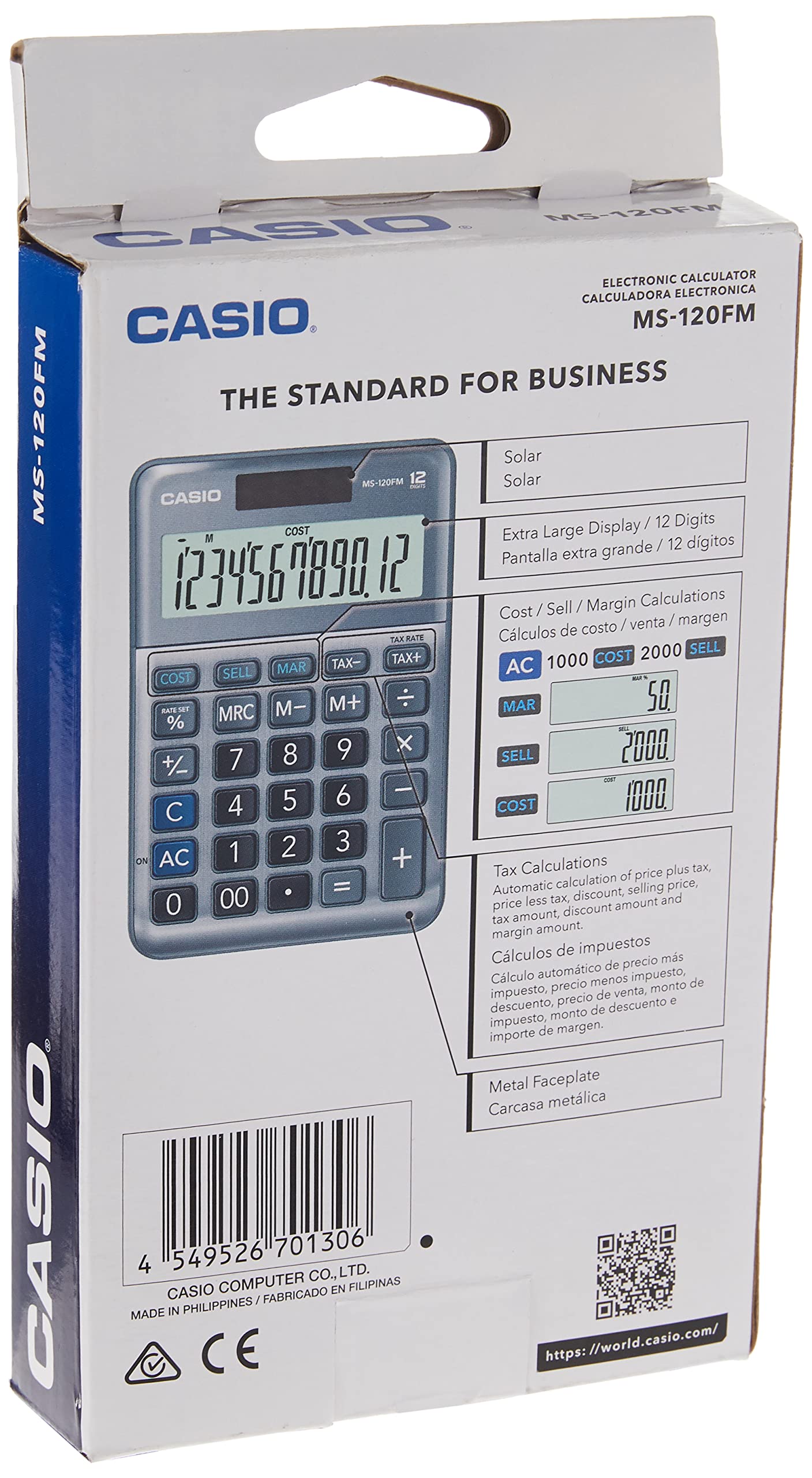 Casio Calculadora De Escritorio Ms-120fm