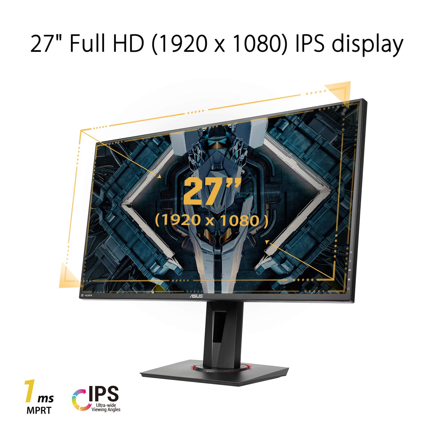 Asus Monitor TUF Gaming 27" VG279QR 165HZ IPS 1MS HDMI Bocinas Integradas 1920x1080 AMD FreeSync Negro