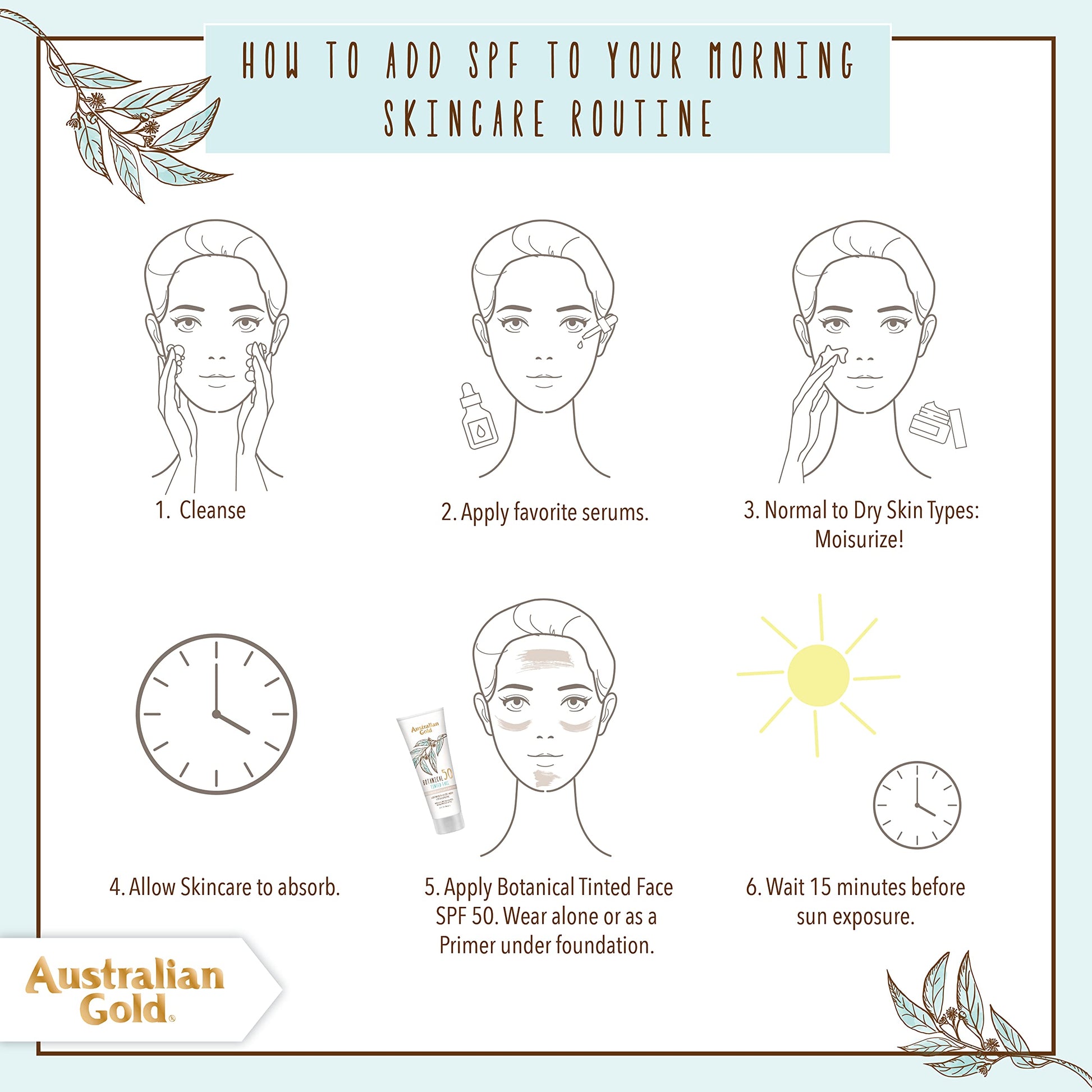 AUSTRALIAN GOLD Botanical SPF 50 Tinted Face Sunscreen Lotion - Medium to Tan 3 fl oz (89 ml) Loción Protector Solar facial con color SPF 50 de Botanical - Bronceado medio a bronceado