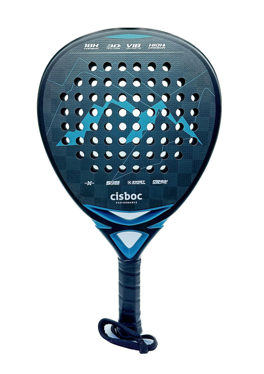 CIS Comfort Innovation Supply Raqueta de Pádel CISBOC Performance de 12k Carbon Fiber, 3D Surface y Soft EVA Drop Shot
