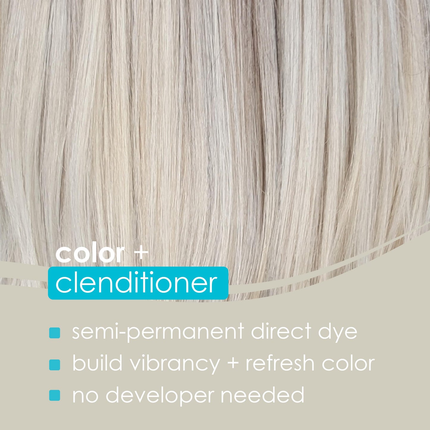 Keracolor Clenditioner - Acondicionador Deposita Color en Cabello, 15 tonos | Sin Crueldad, Color Platino - 354,88ml