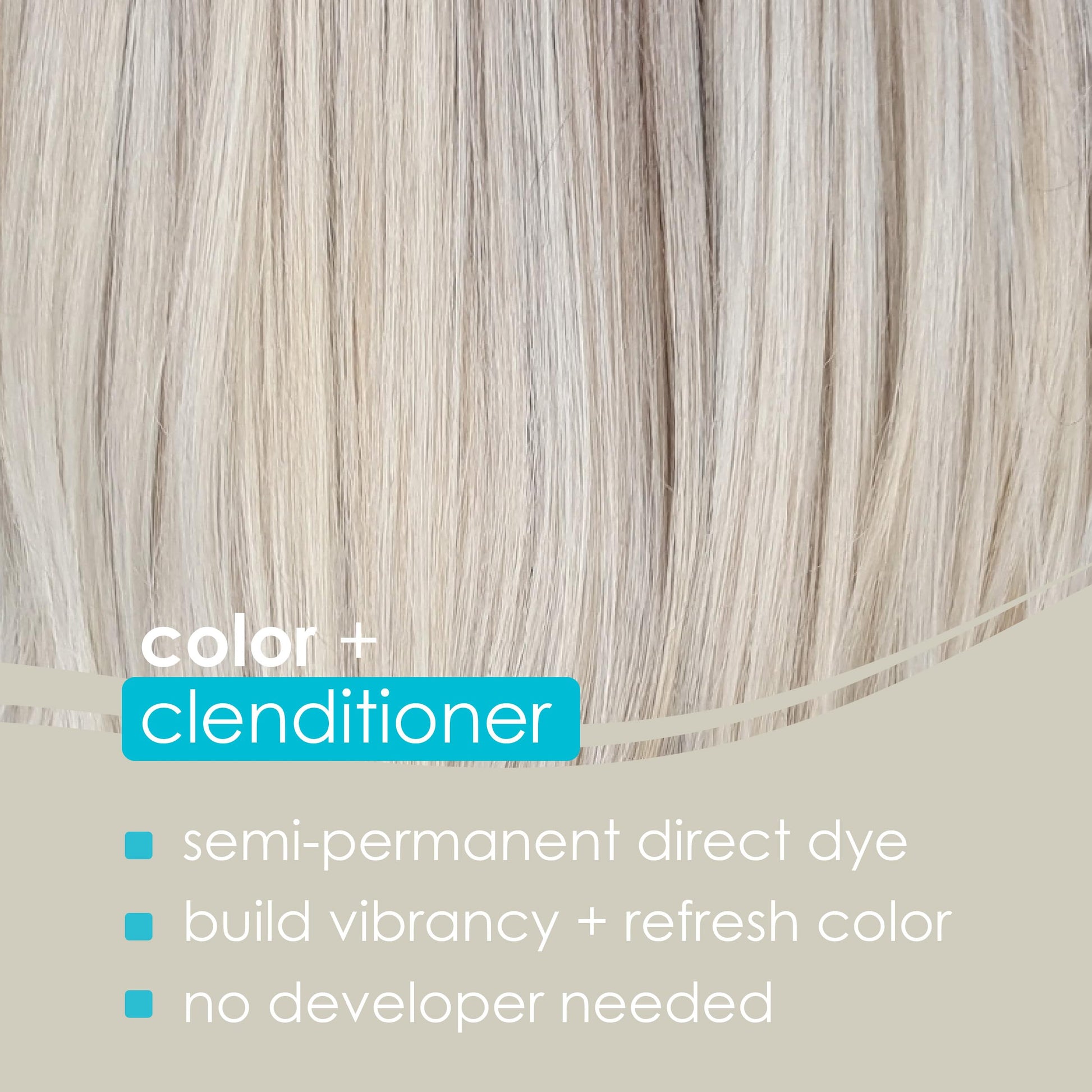 Keracolor Clenditioner - Acondicionador Deposita Color en Cabello, 15 tonos | Sin Crueldad, Color Platino - 354,88ml