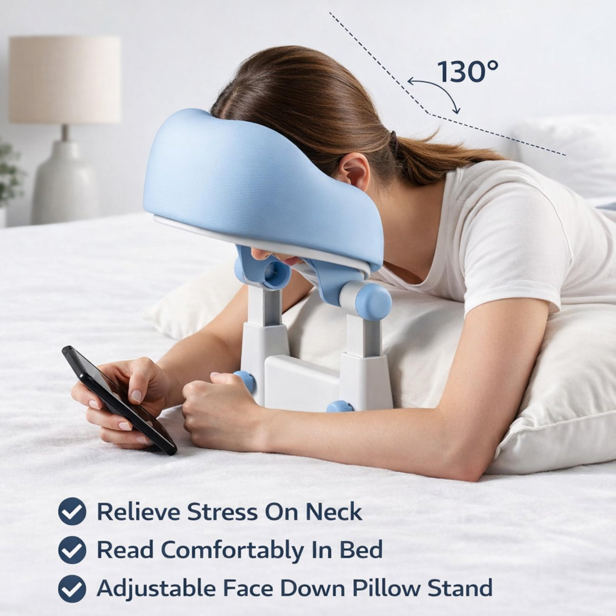 Reposacabezas de Masaje con Altura Ajustable y Funda Lavable para Mayor Comodidad