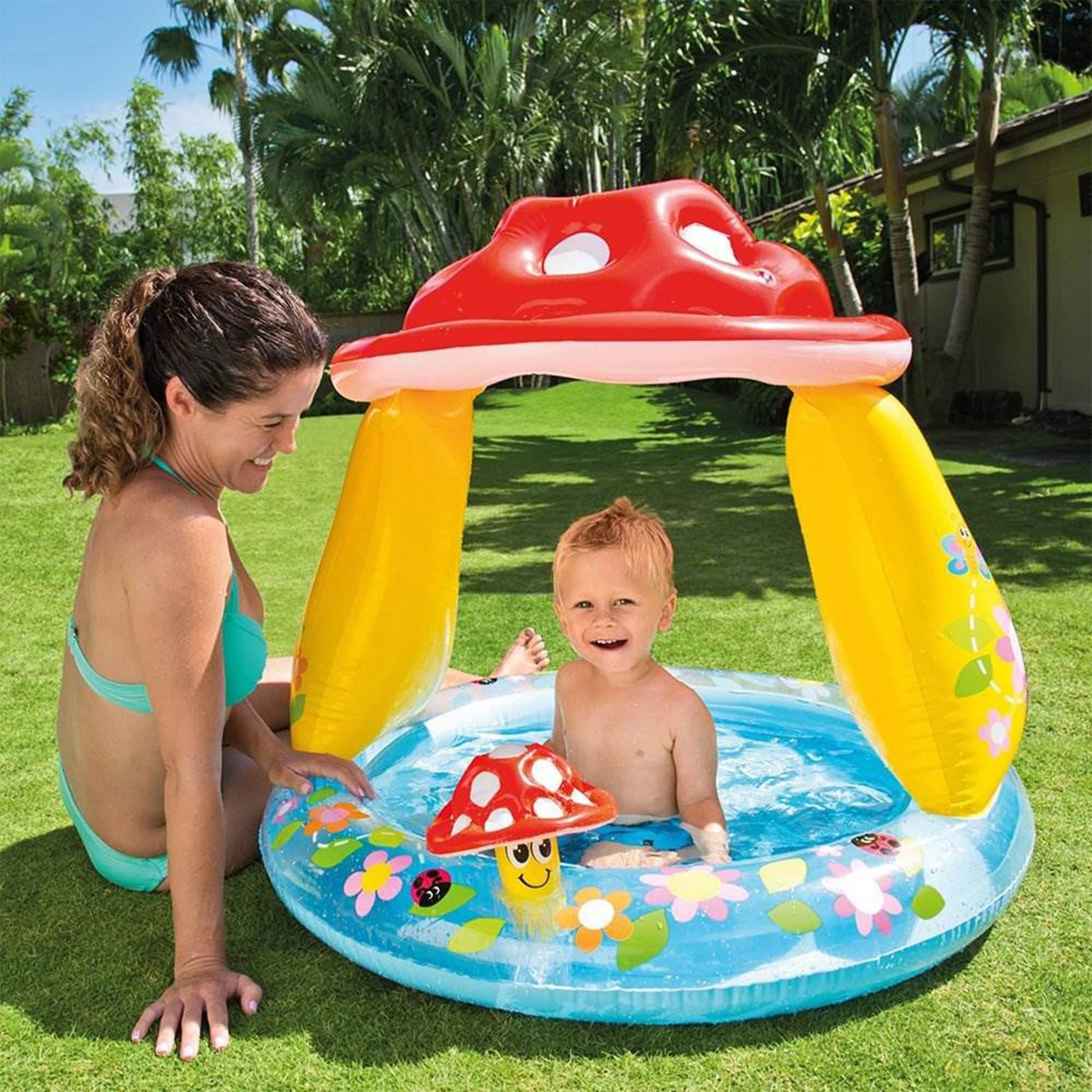 Centro de Juego Inflable Intex Hongos Infantil