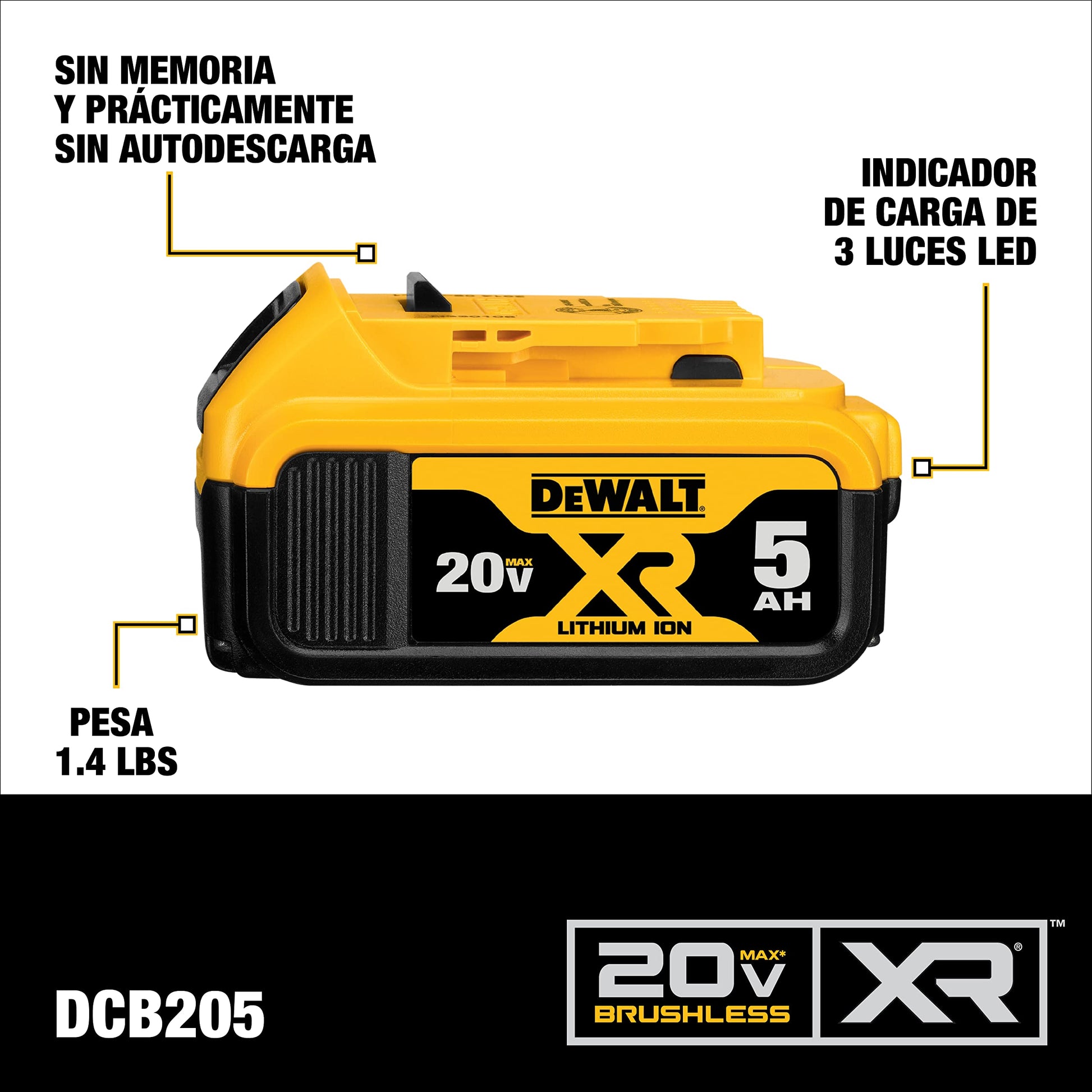 DEWALT Kit Taladro Rotomartillo y Atornillador, Esmeriladora, 20V máx, DCK248P1