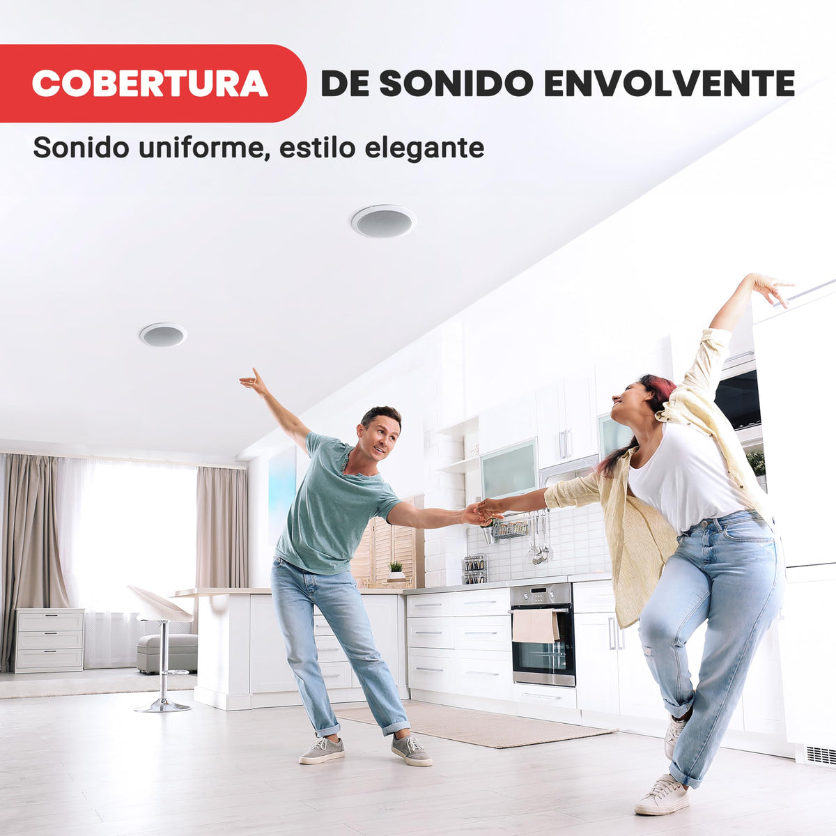 Bocinas Empotrables Pyle Blanco Alta Calidad 200W de 6.5 Pulgadas