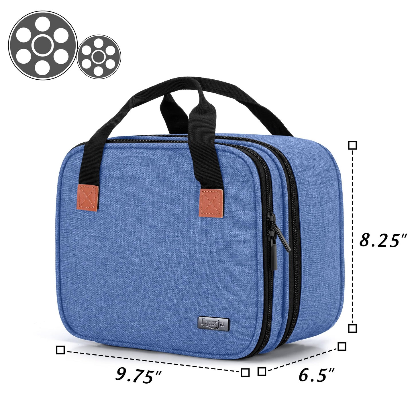 LUXJA Bolsa de transporte compatible con DR.J Mini proyector, azul