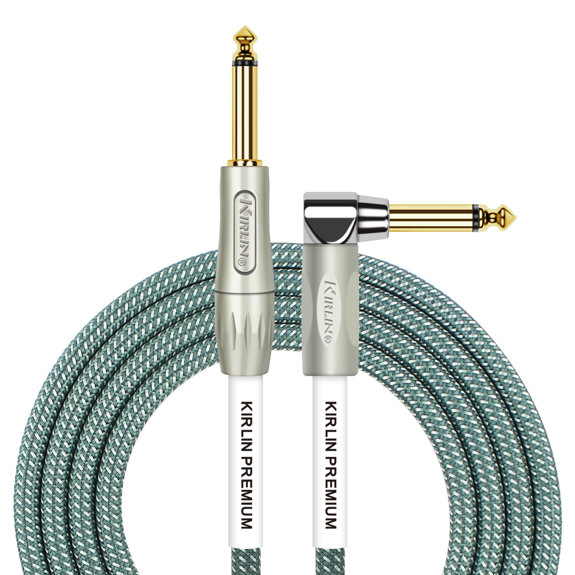 KIRLIN Cable de instrumento de ángulo recto a recto, Ol, 20 feet