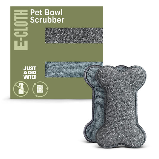 E-Cloth - Depurador de Cuencos para Mascotas, con Forma de Hueso, Reutilizable, 100 Lavados