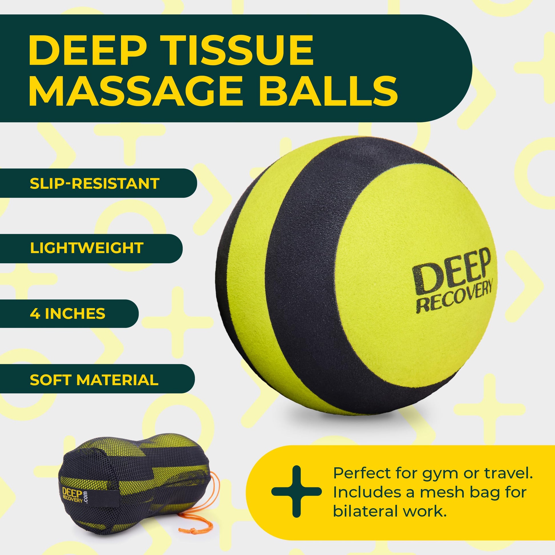 Bolas de terapia de masaje de tejido profundo – 10,16 cm